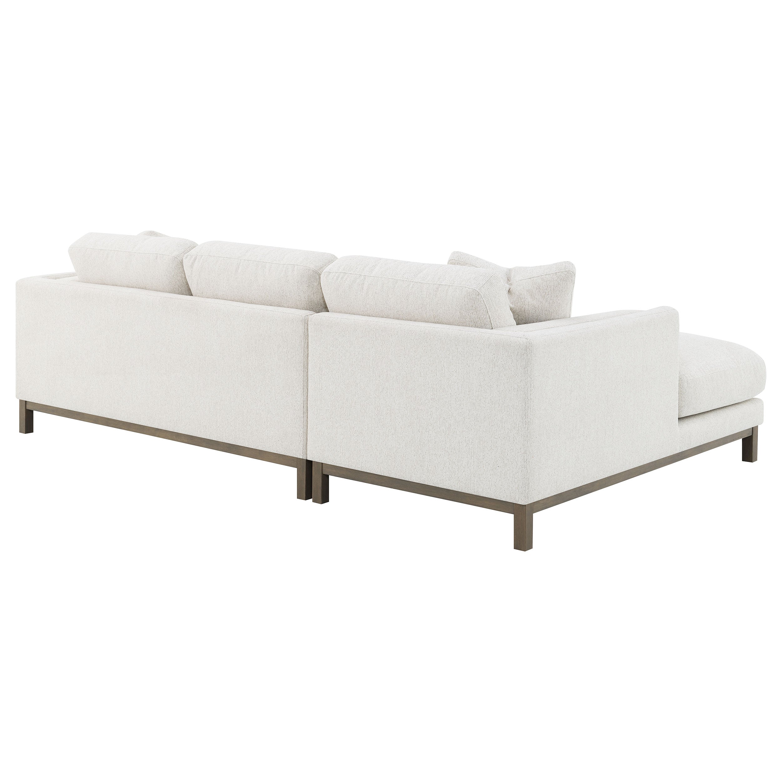 Geneva Boucle Upholstered Sectional Chaise Sofa Sand - Image 7
