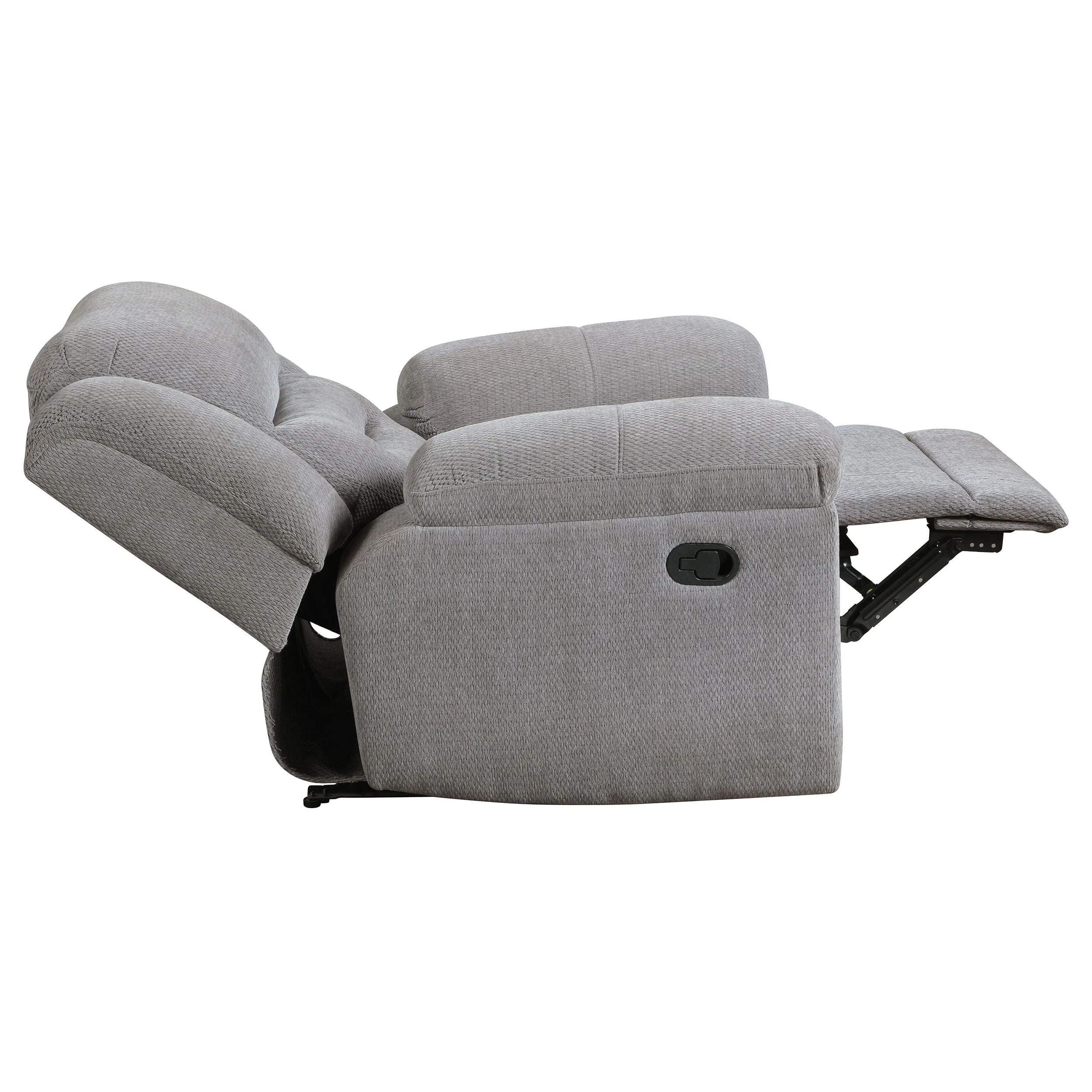 Gilson Chenille Upholstered Glider Recliner Chair Grey - Image 9