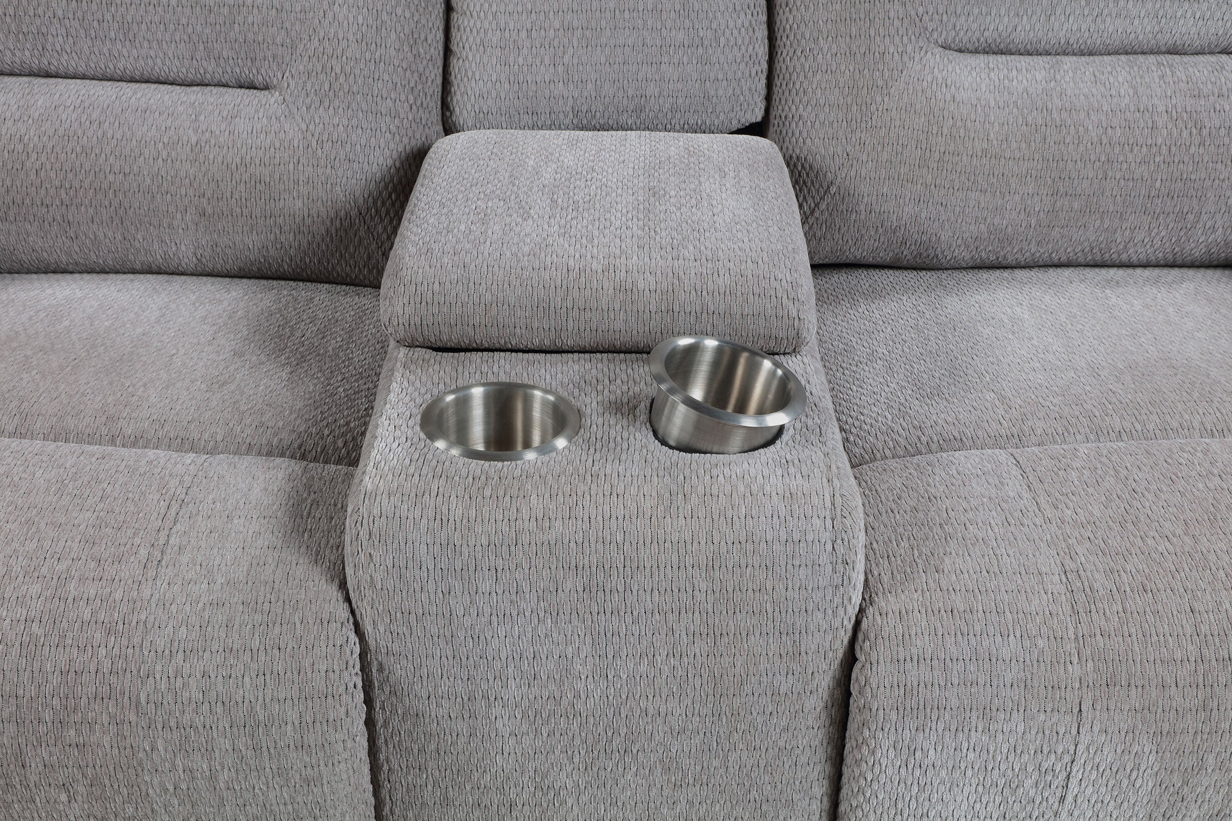 Gilson Chenille Upholstered Reclining Loveseat Grey - Image 10
