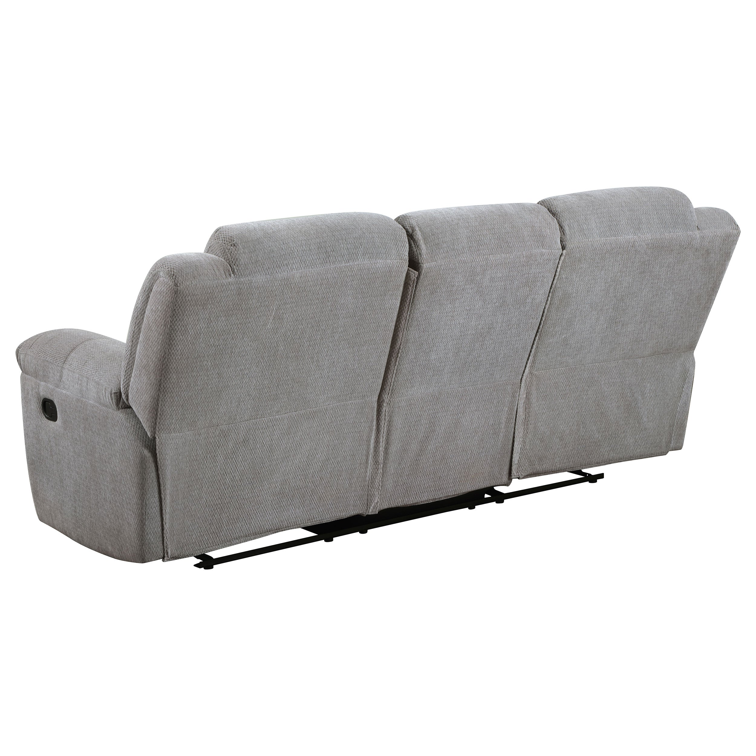 Gilson Chenille Upholstered Reclining Sofa Grey - Image 7