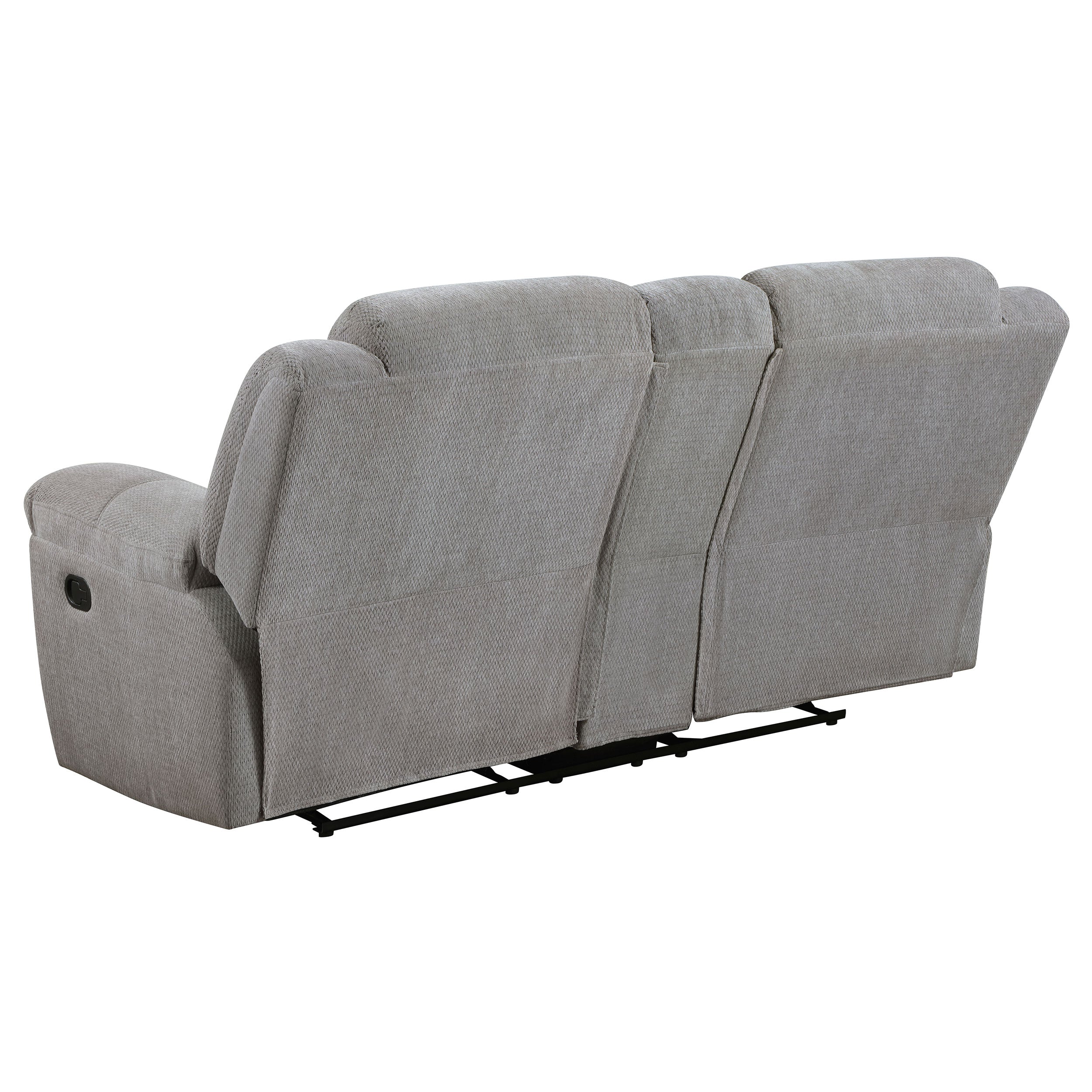 Gilson Chenille Upholstered Reclining Sofa Set Grey - Image 21