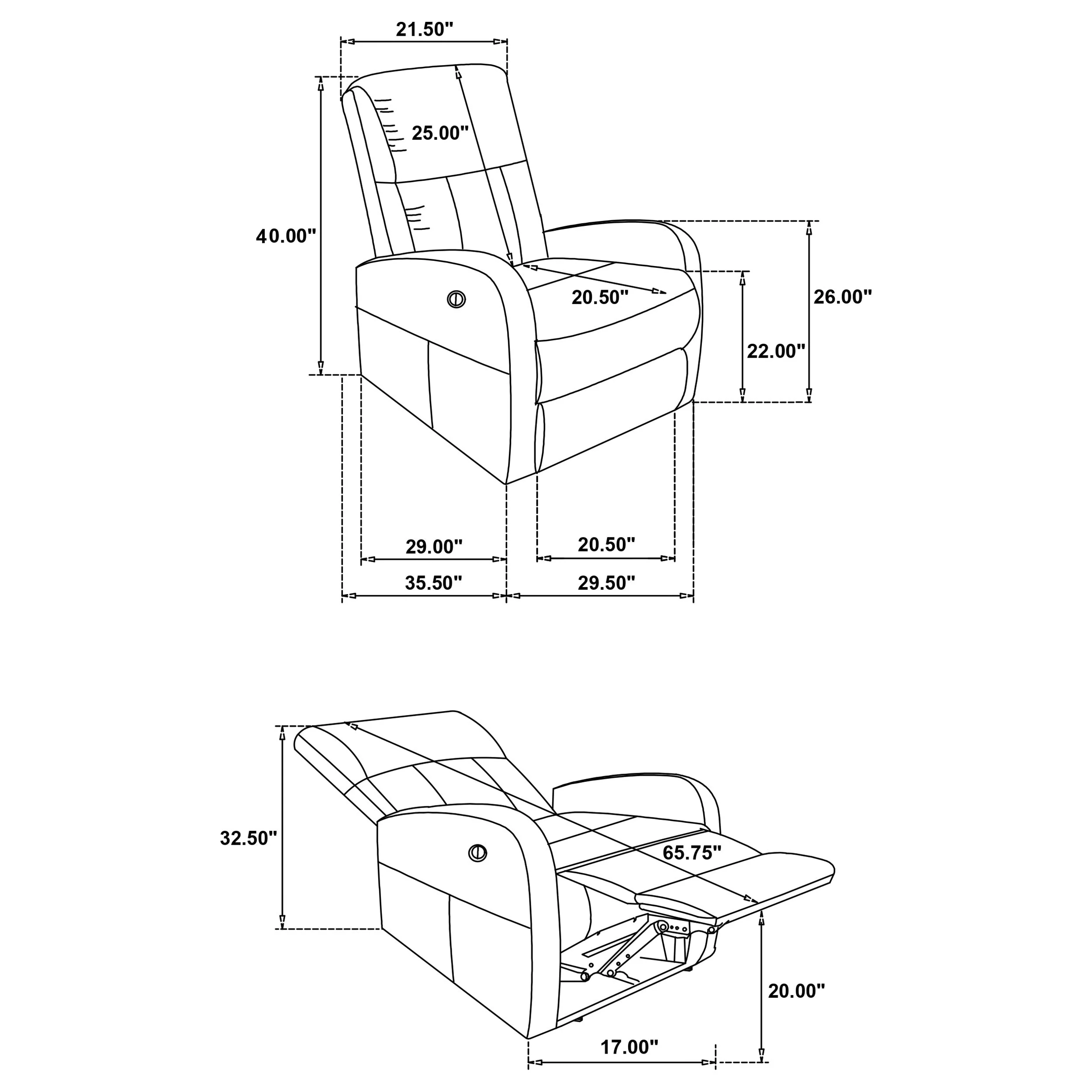 Grant Upholstered Power Recliner Chair - Image 48