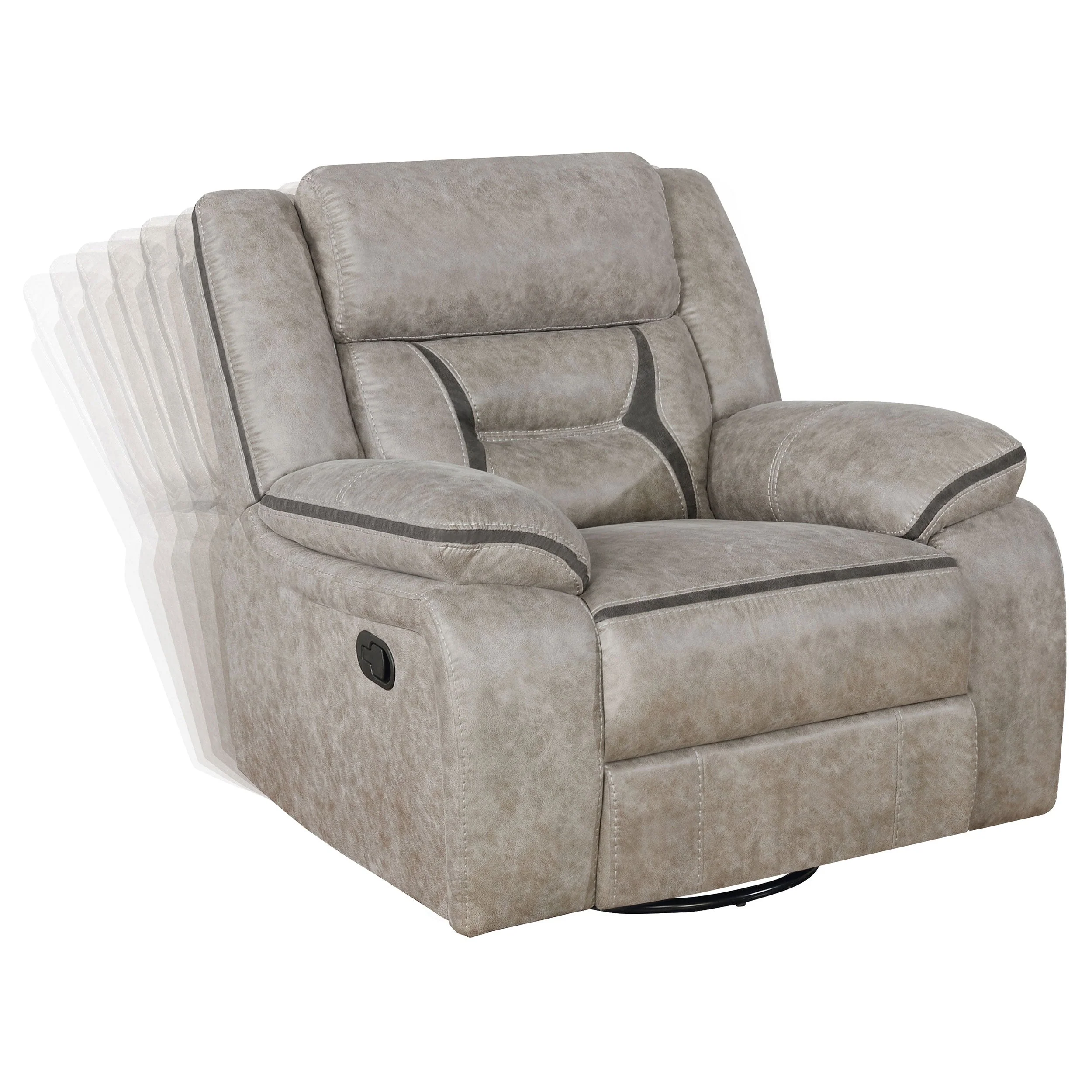 Greer Upholstered Reclining Sofa Set - Image 38