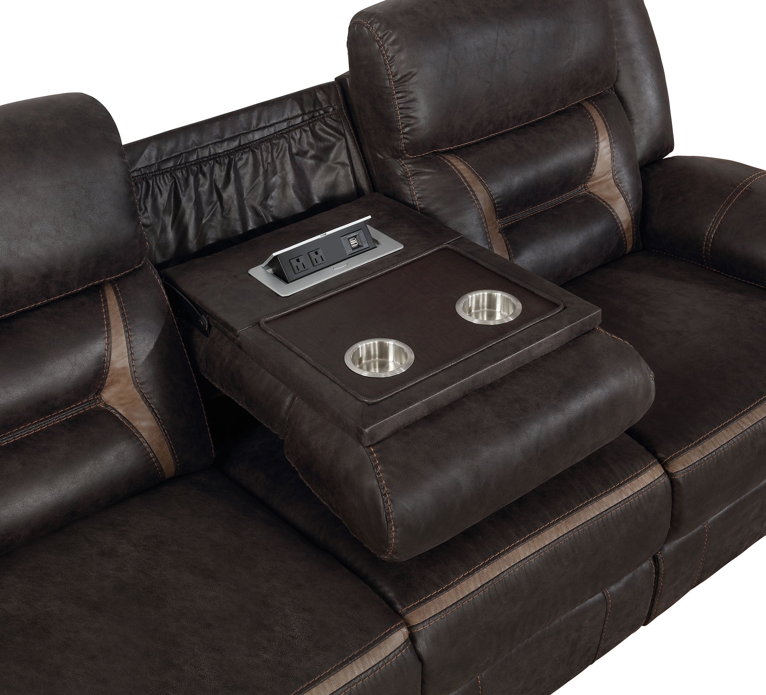 Greer Upholstered Reclining Sofa Set - Image 40