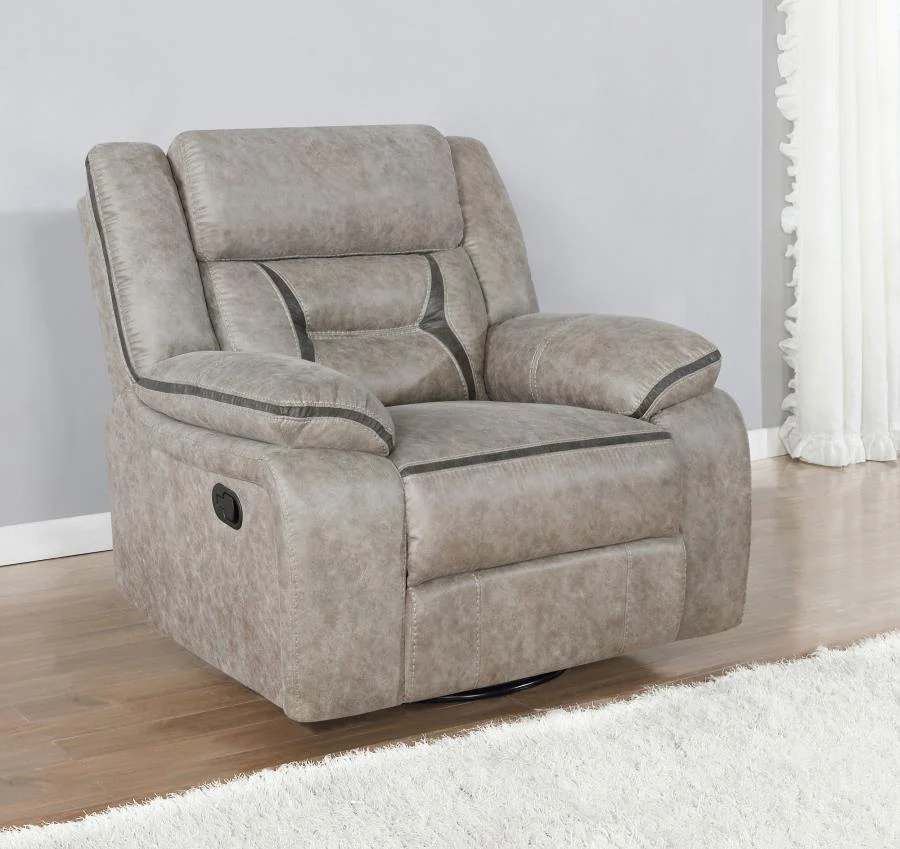 Greer Upholstered Swivel Glider Recliner Chair - Image 2
