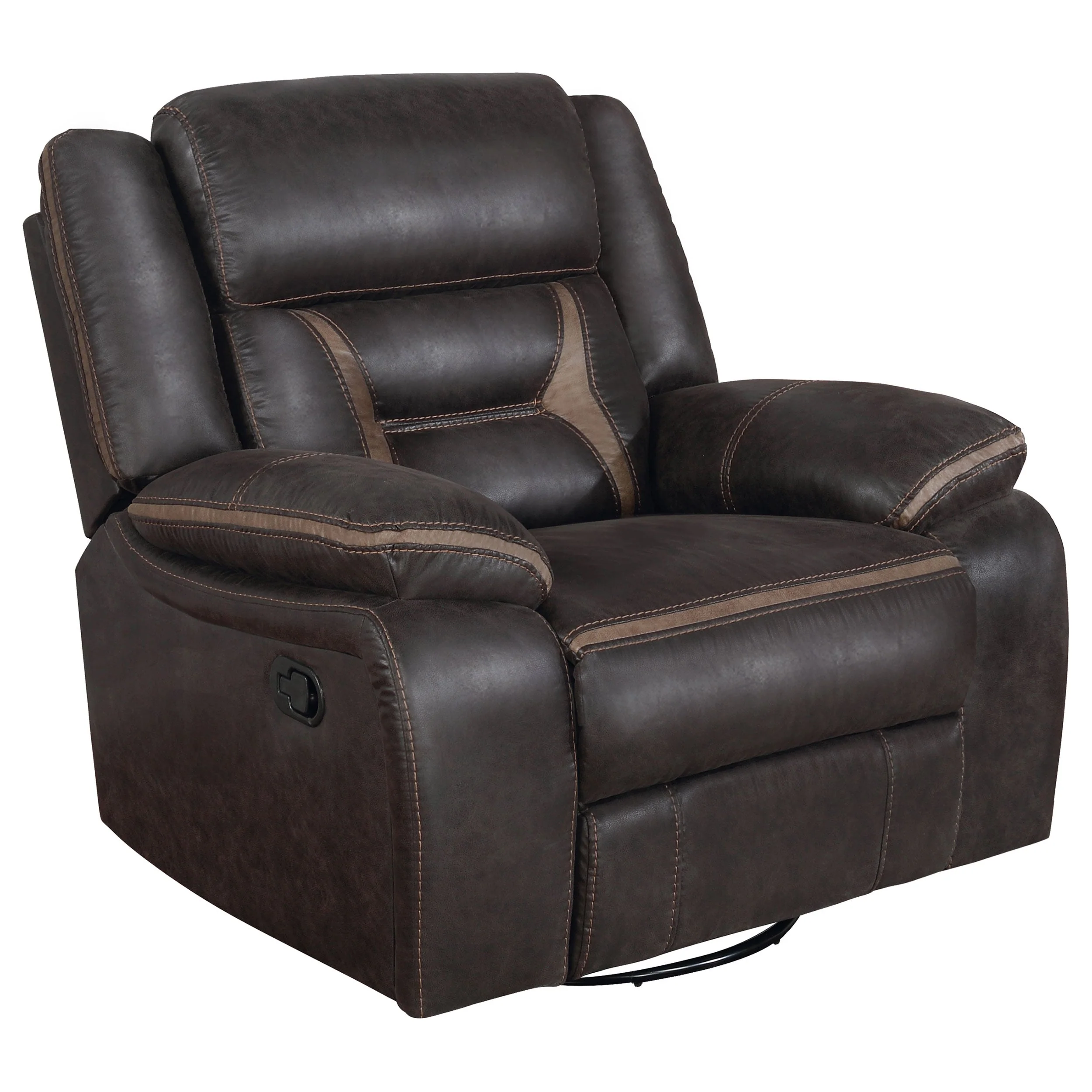 Greer Upholstered Swivel Glider Recliner Chair - Image 4