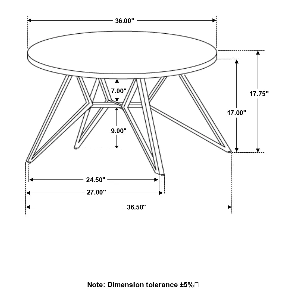 Hadi Round SmartTop Coffee Table Cement and Gunmetal - Image 7