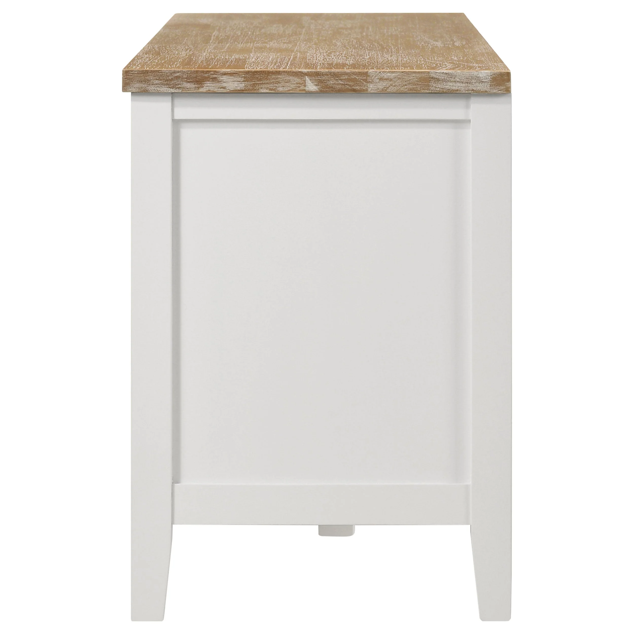 Hollis 2-door Wood 67-inch TV Stand with Drawer Brown and White - Image 6