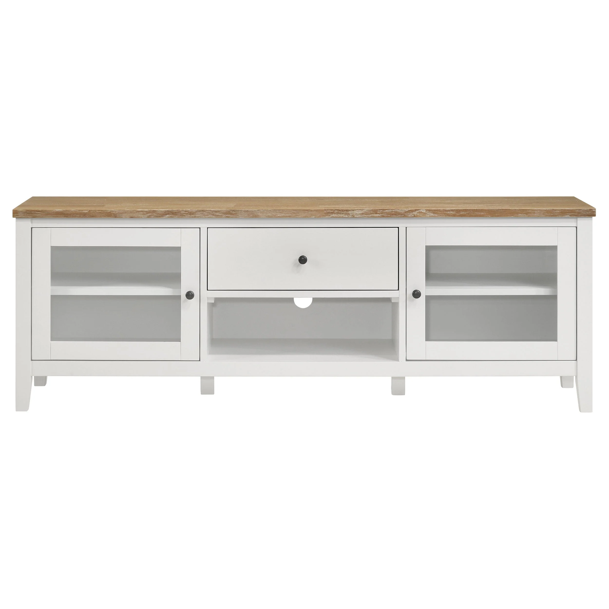 Hollis 3-piece 67-inch TV Stand Entertainment Center White - Image 5