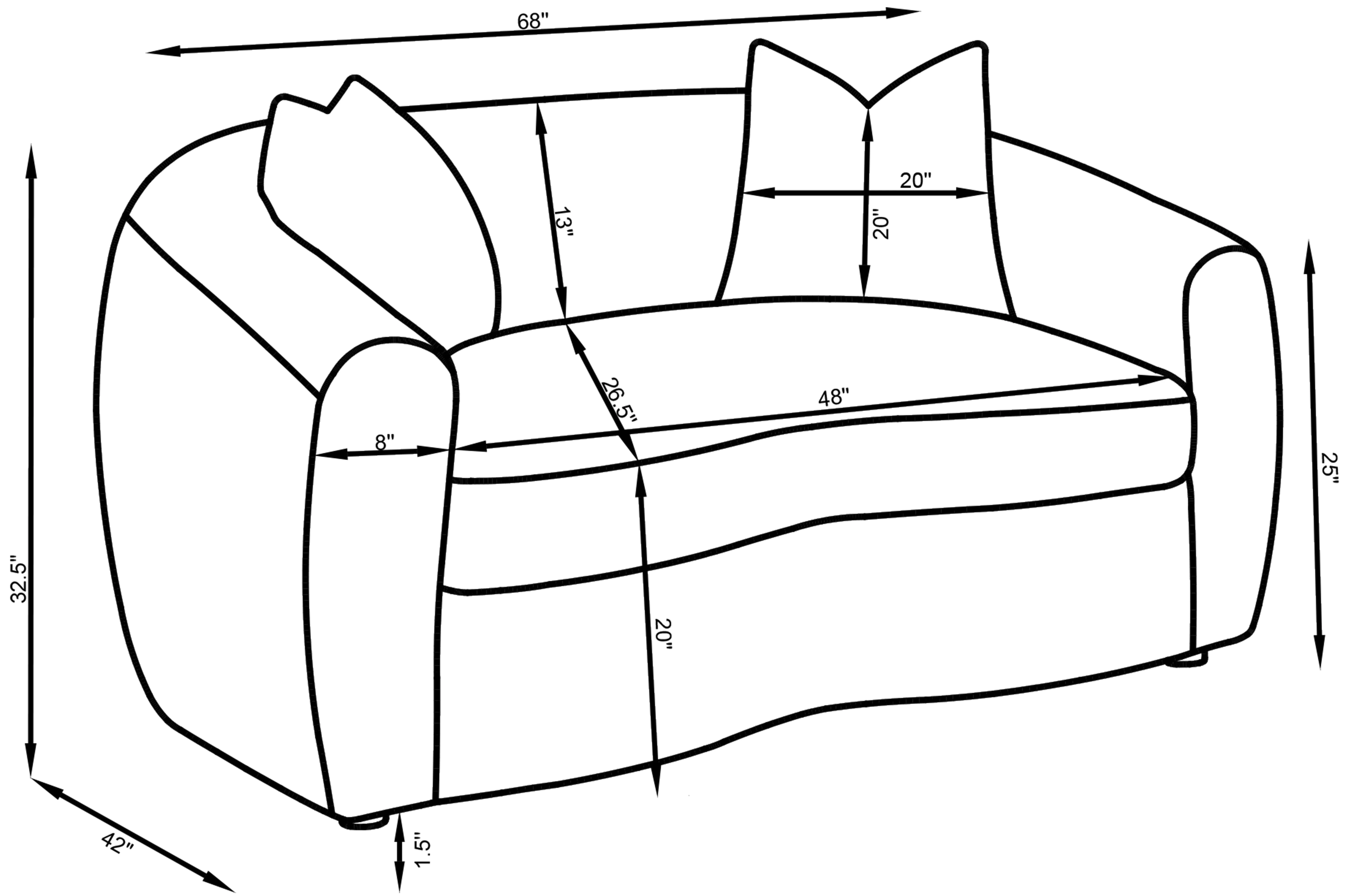 Isabella Faux Sheepskin Upholstered Loveseat Natural - Image 11