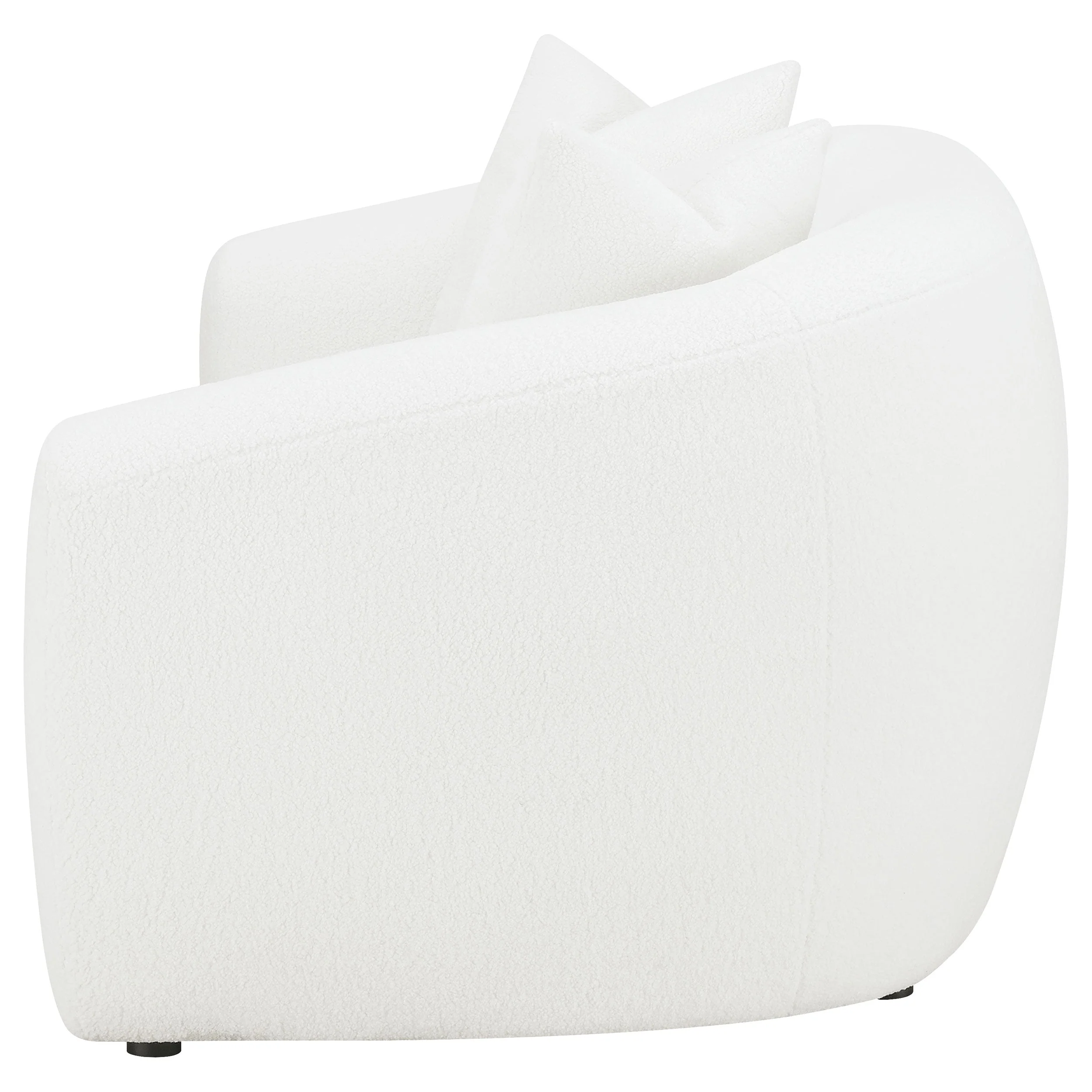 Isabella Faux Sheepskin Upholstered Loveseat Natural - Image 6