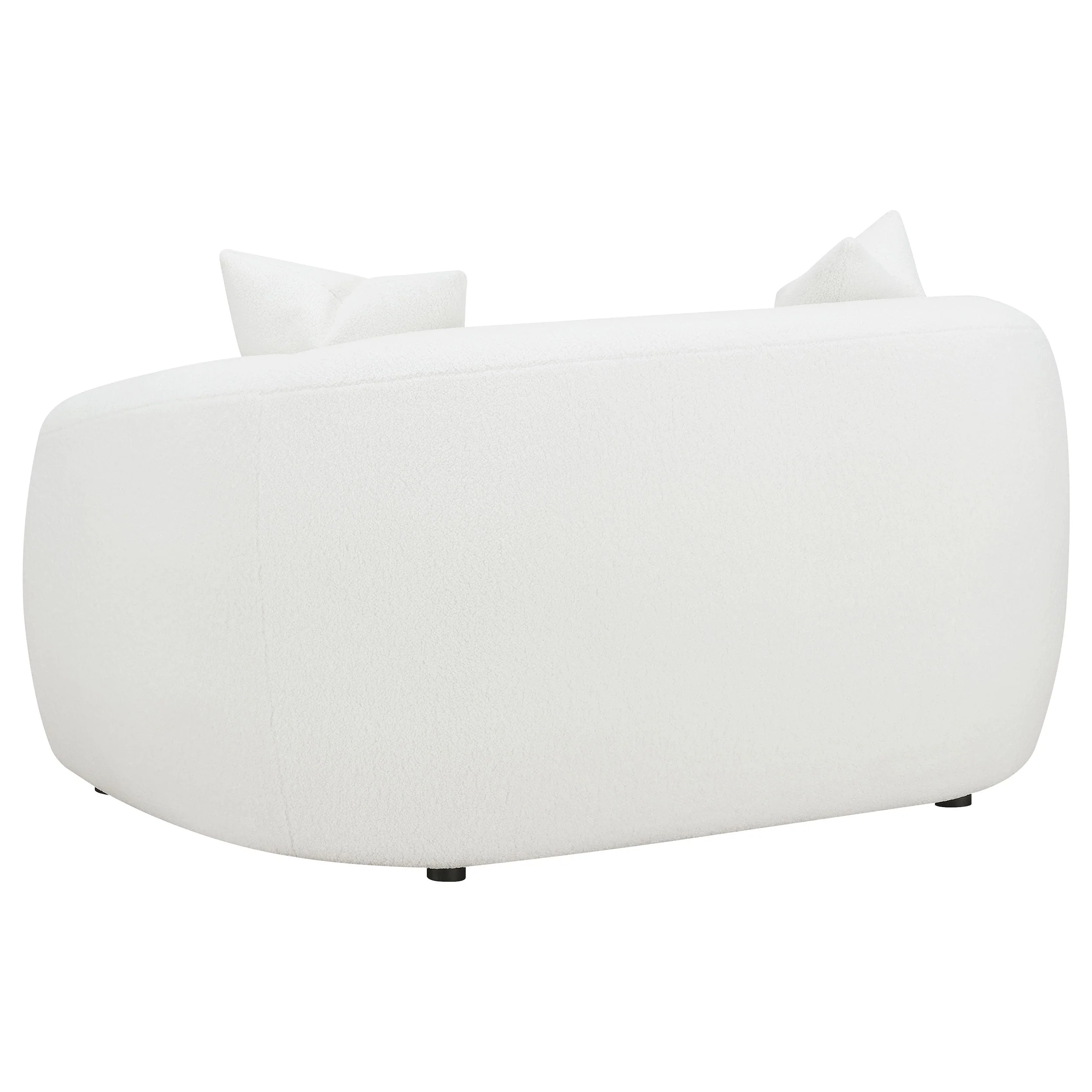 Isabella Faux Sheepskin Upholstered Loveseat Natural - Image 7