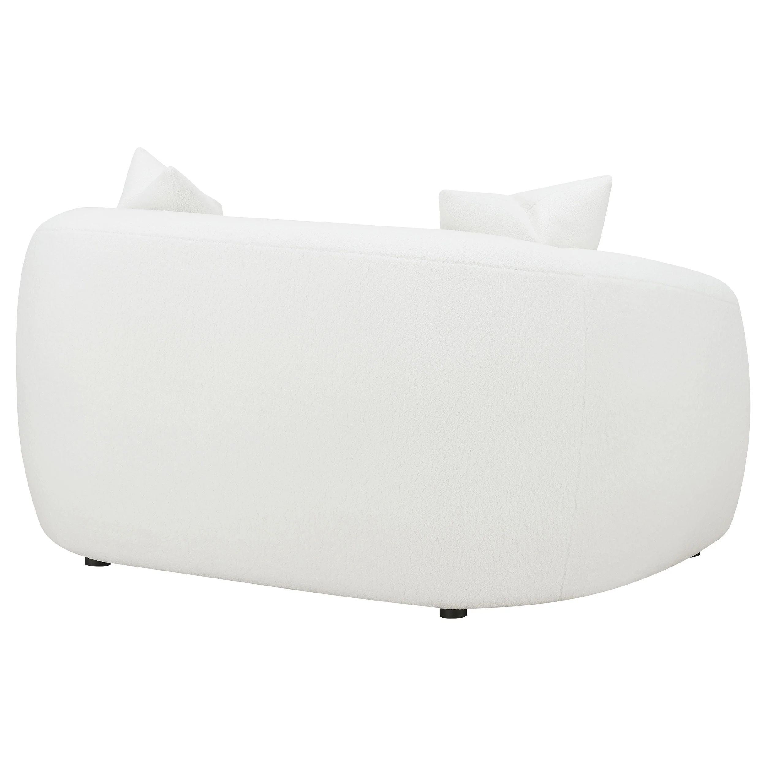 Isabella Faux Sheepskin Upholstered Loveseat Natural - Image 8