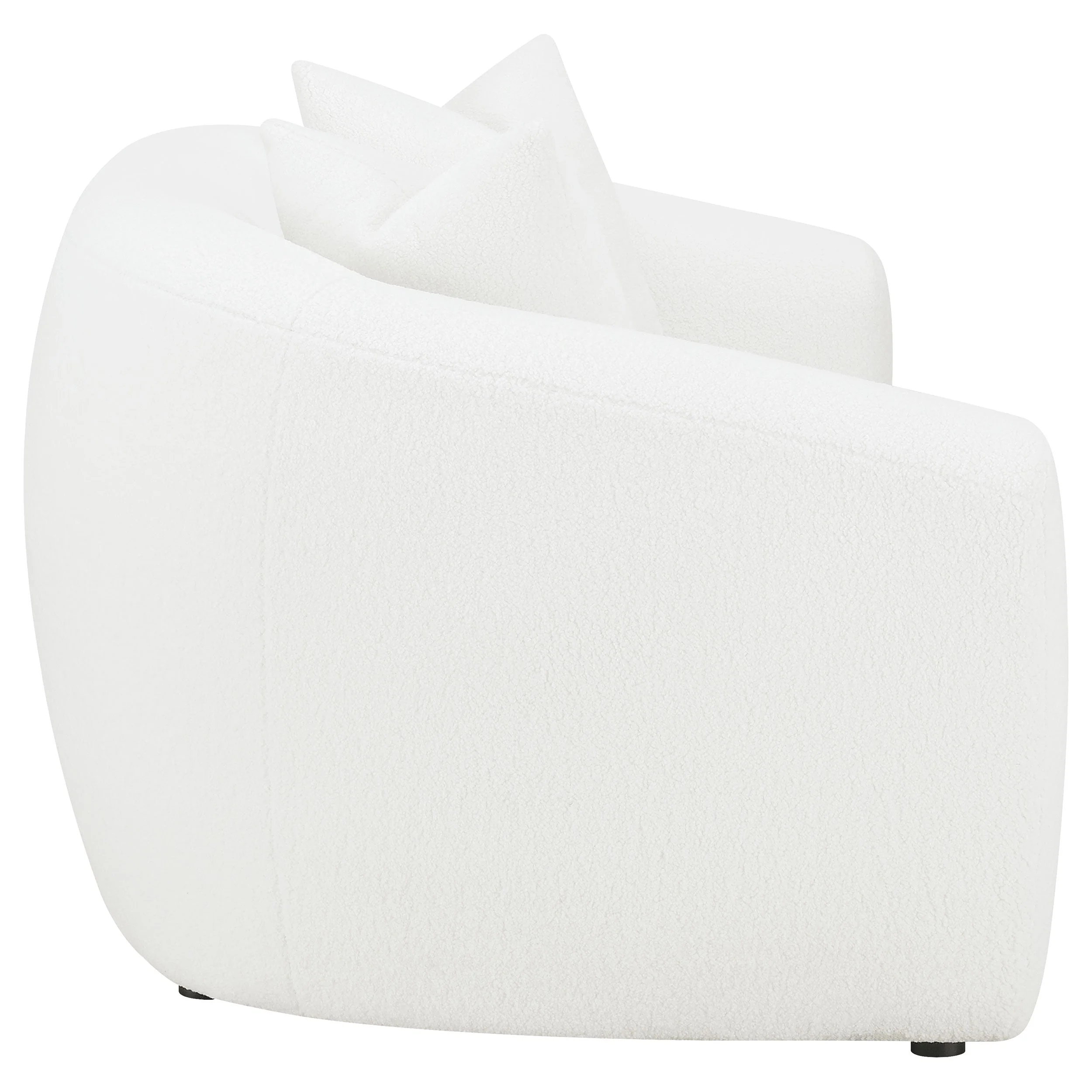 Isabella Faux Sheepskin Upholstered Loveseat Natural - Image 9