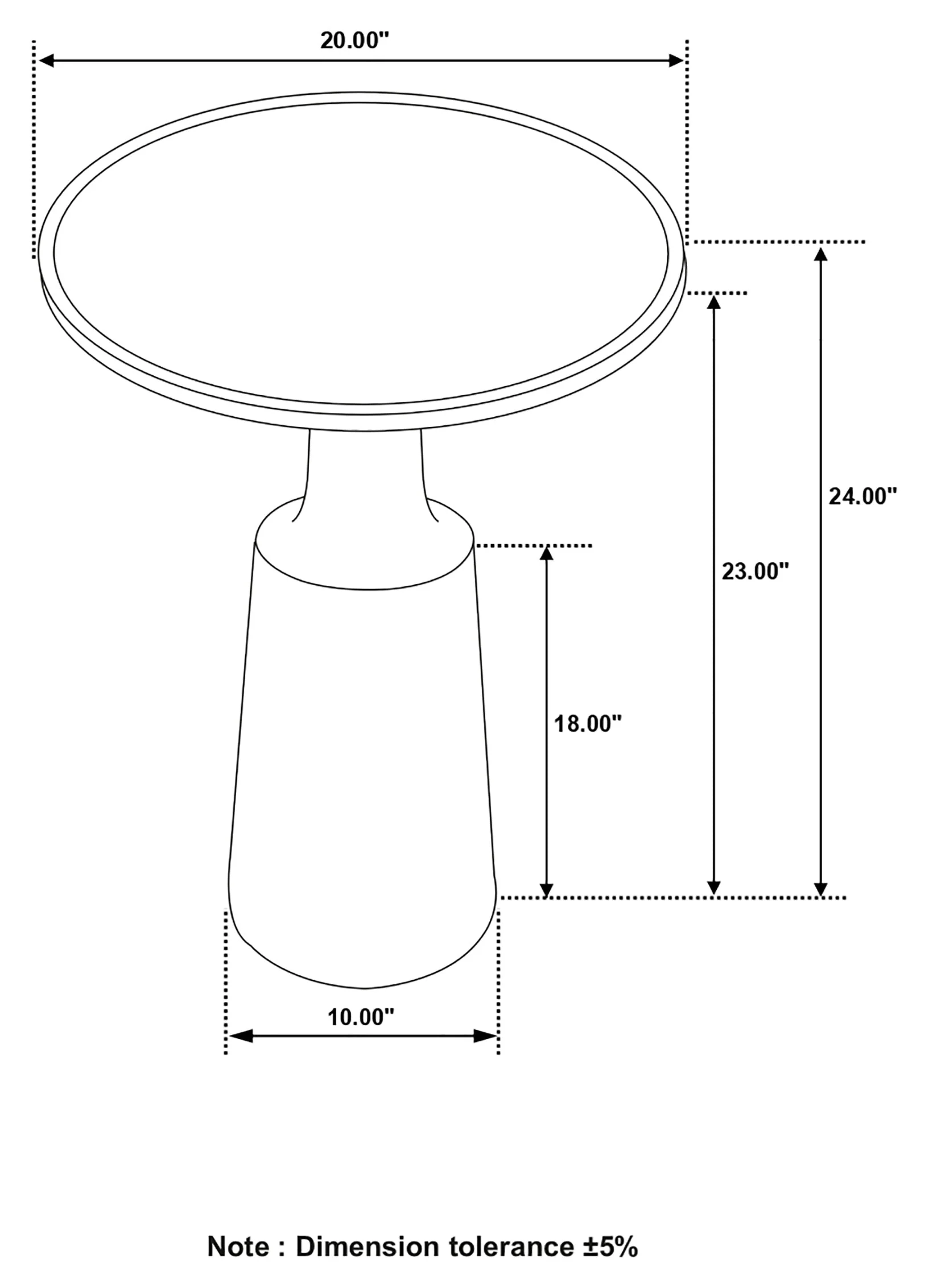 Ixia Round Solid Wood Accent Side Table - Image 11