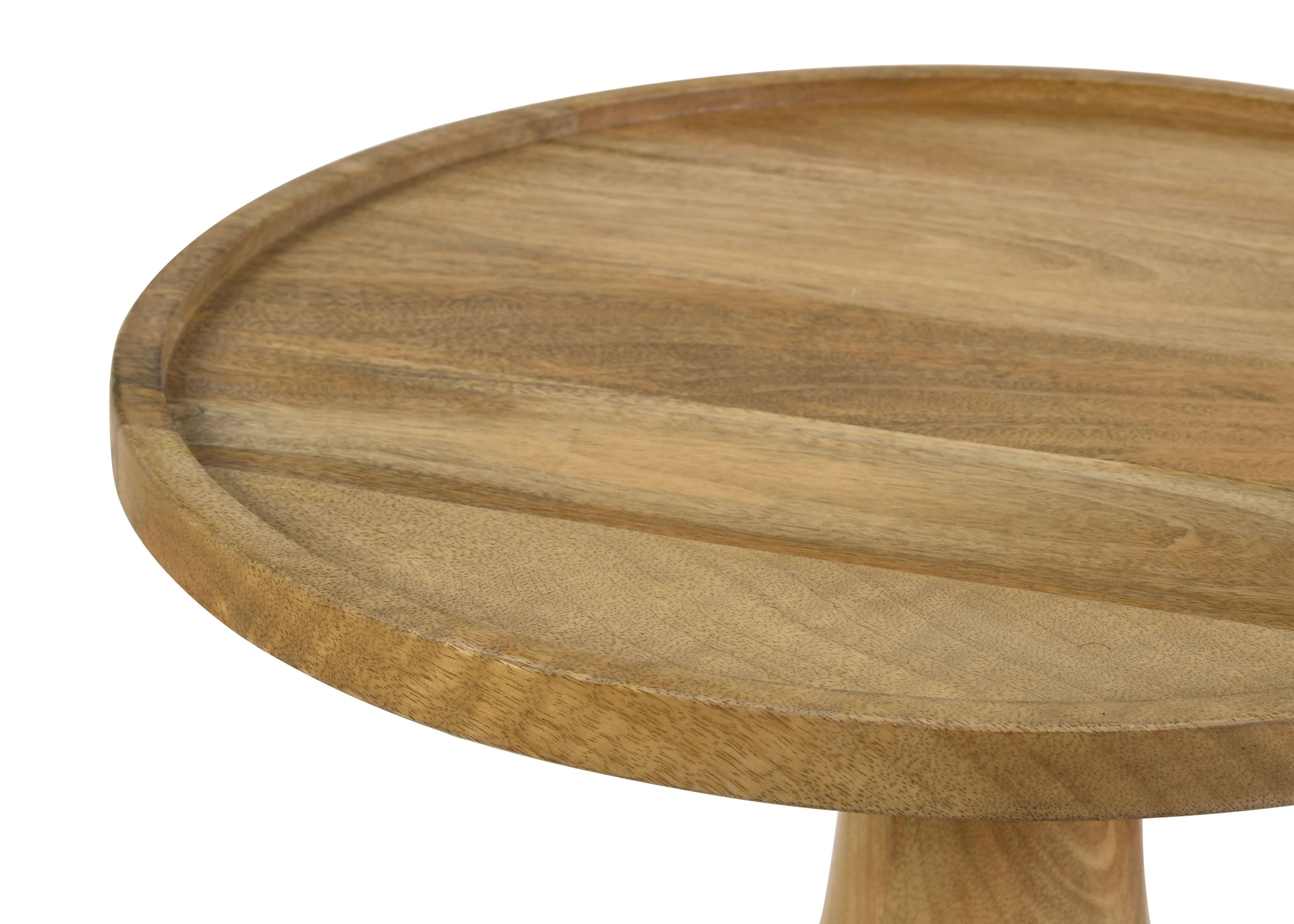 Ixia Round Solid Wood Accent Side Table - Image 9