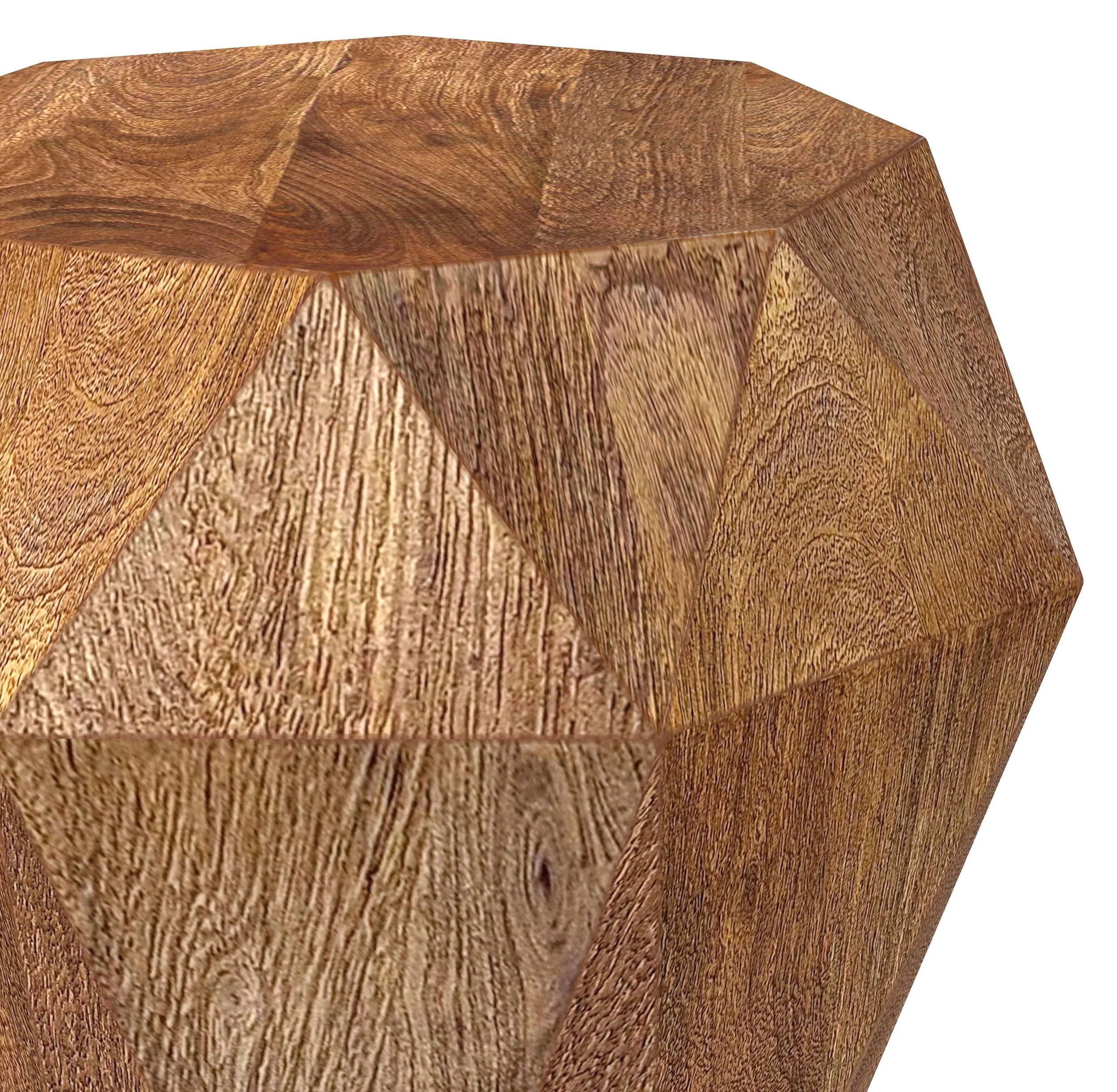 Jacinto Octagonal Solid Wood Side Table - Image 9