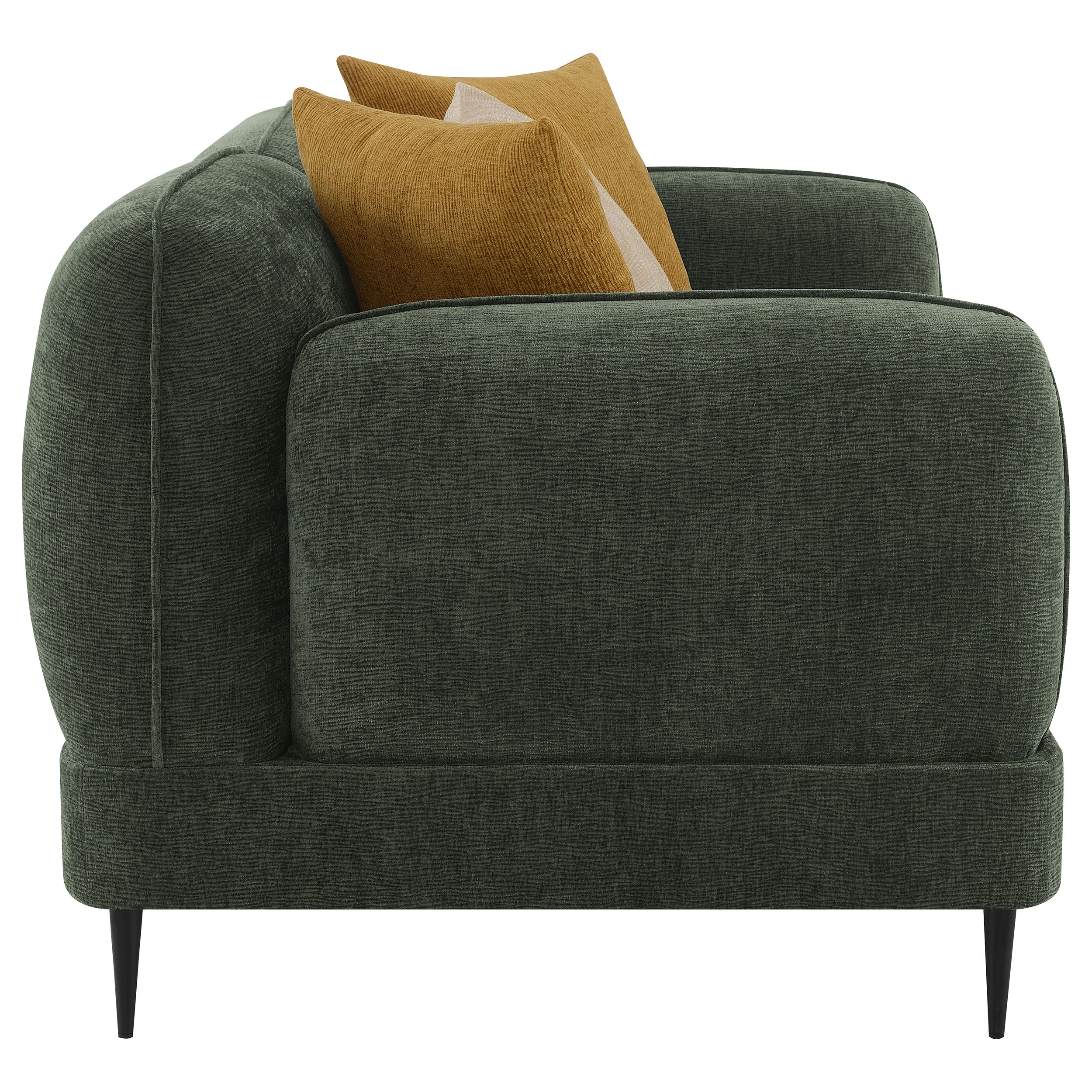 Jade Chenille Upholstered Sculpted Track Arm Loveseat - Image 18