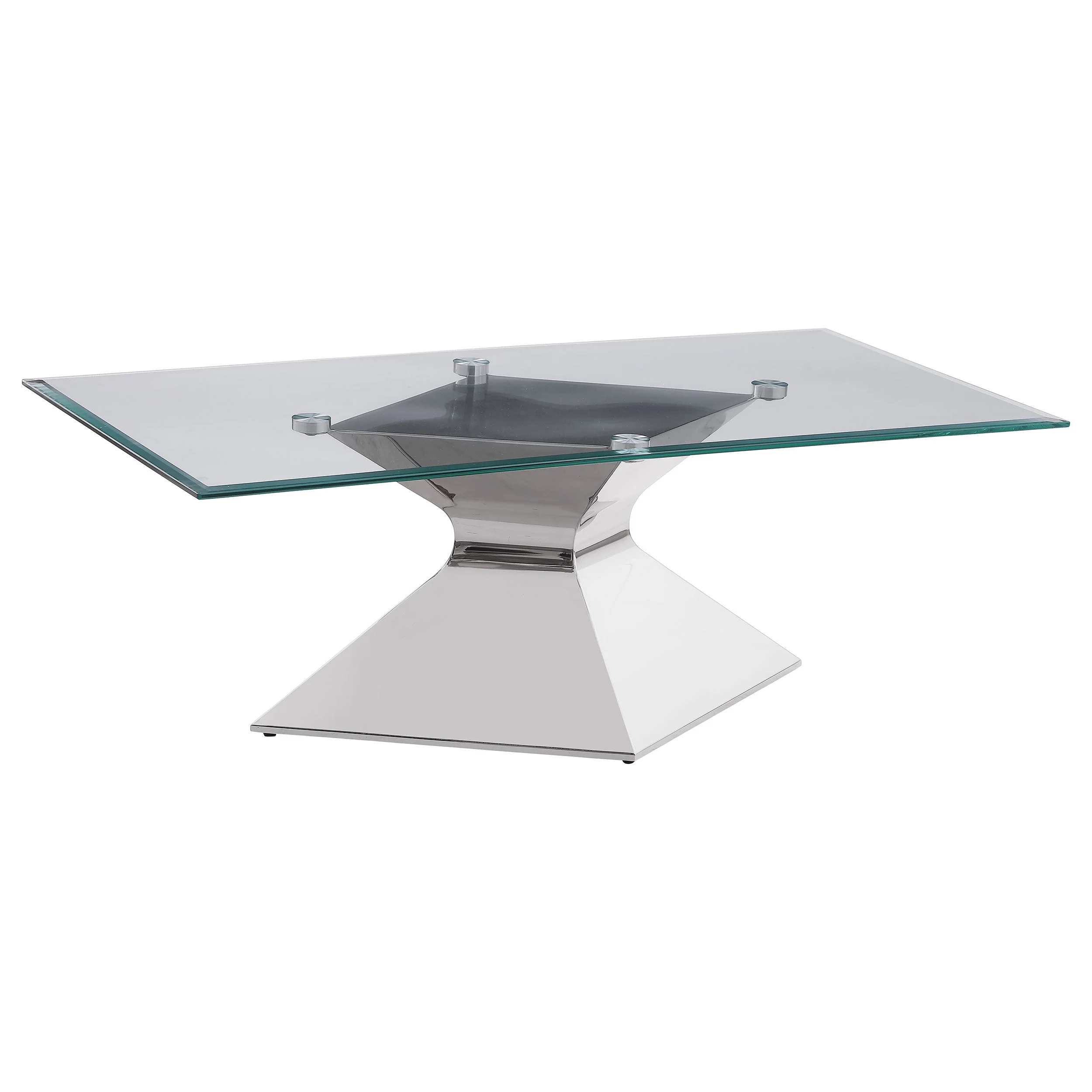 Jenny Rectangular Coffee and End Table Set Chrome - Image 7