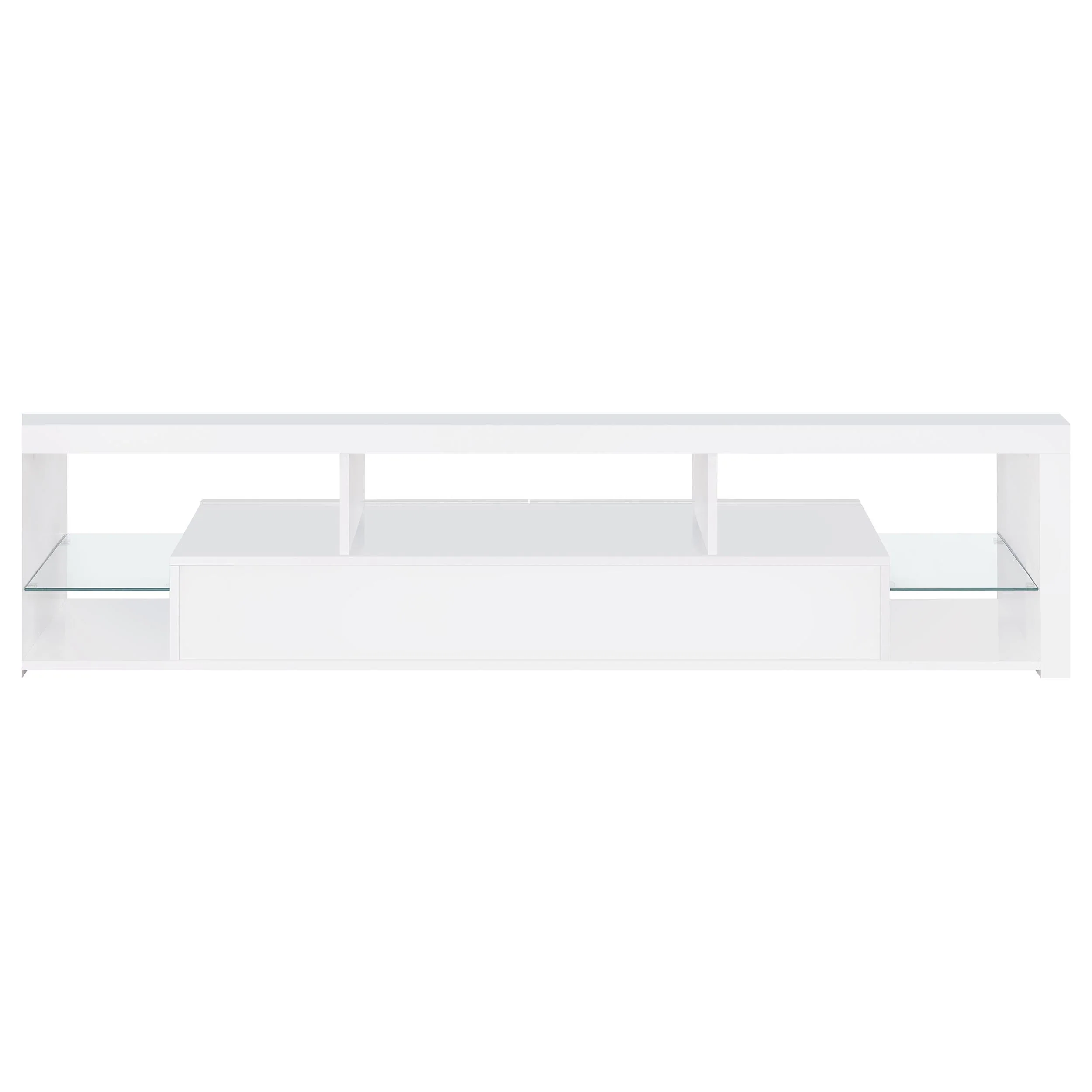 Jude 2-drawer Engineered Wood 71-inch TV Stand High Gloss White - Image 8