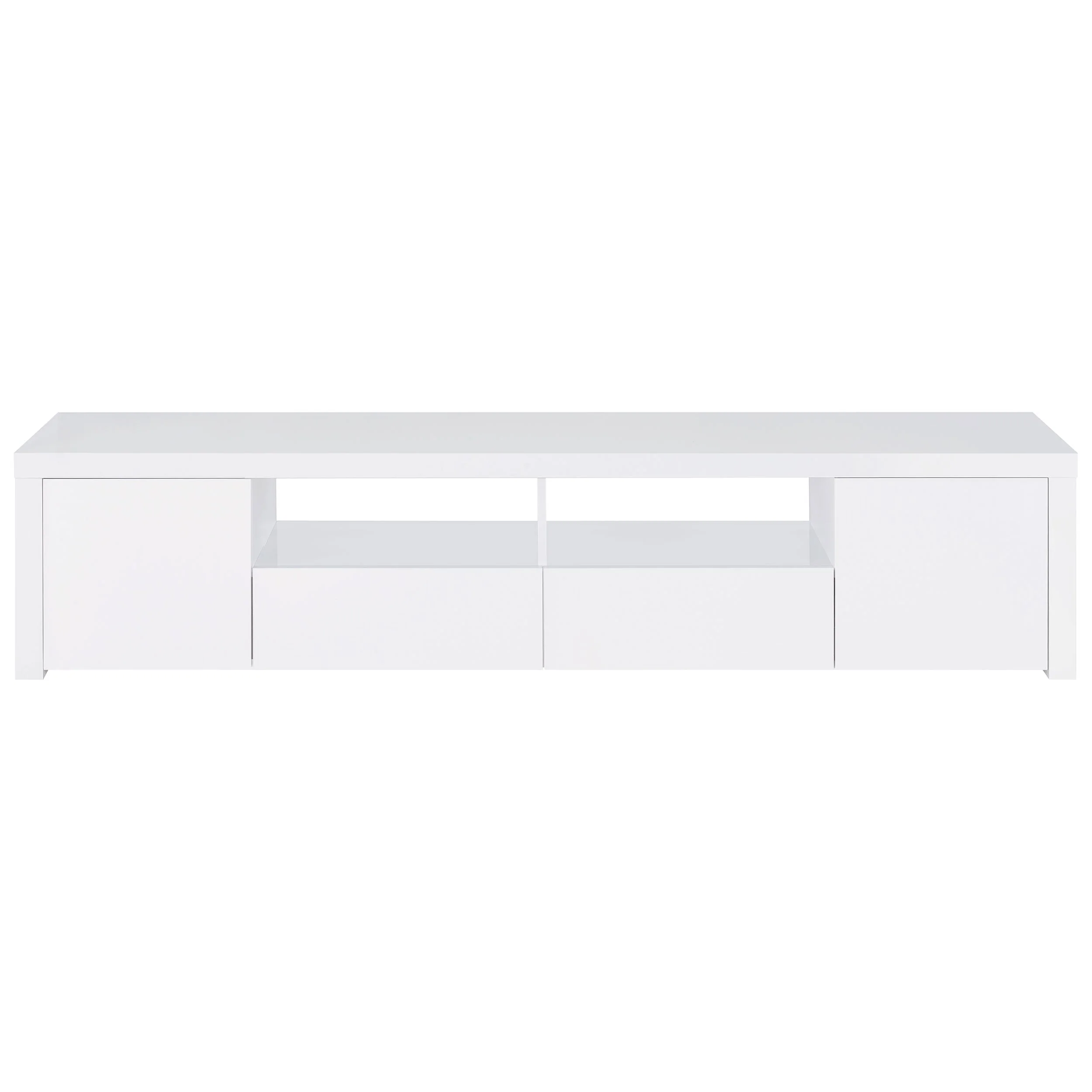Jude 2-door Engineered Wood 79-inch TV Stand High Gloss White - Image 5
