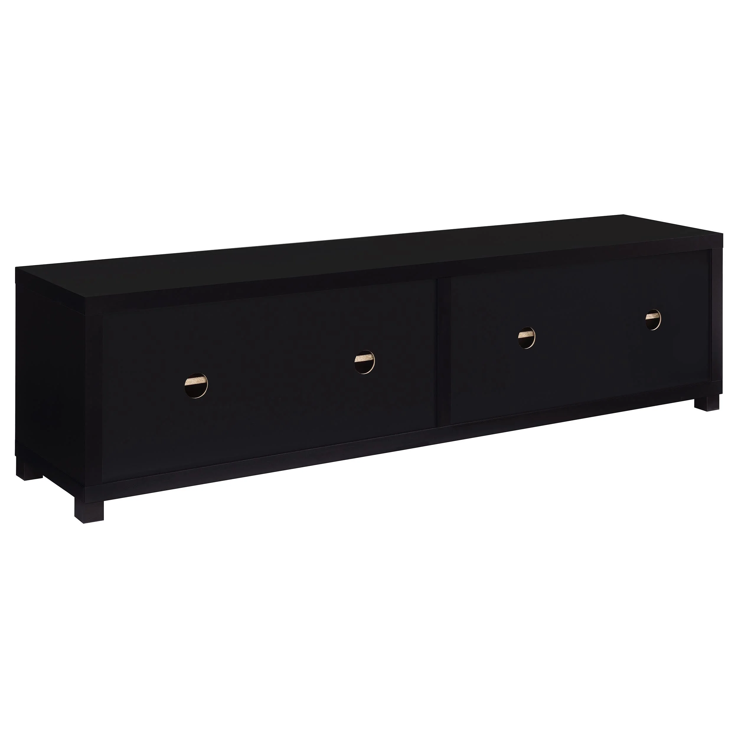 Jupiter 4-door Engineered Wood 79-inch TV Stand Black - Image 7