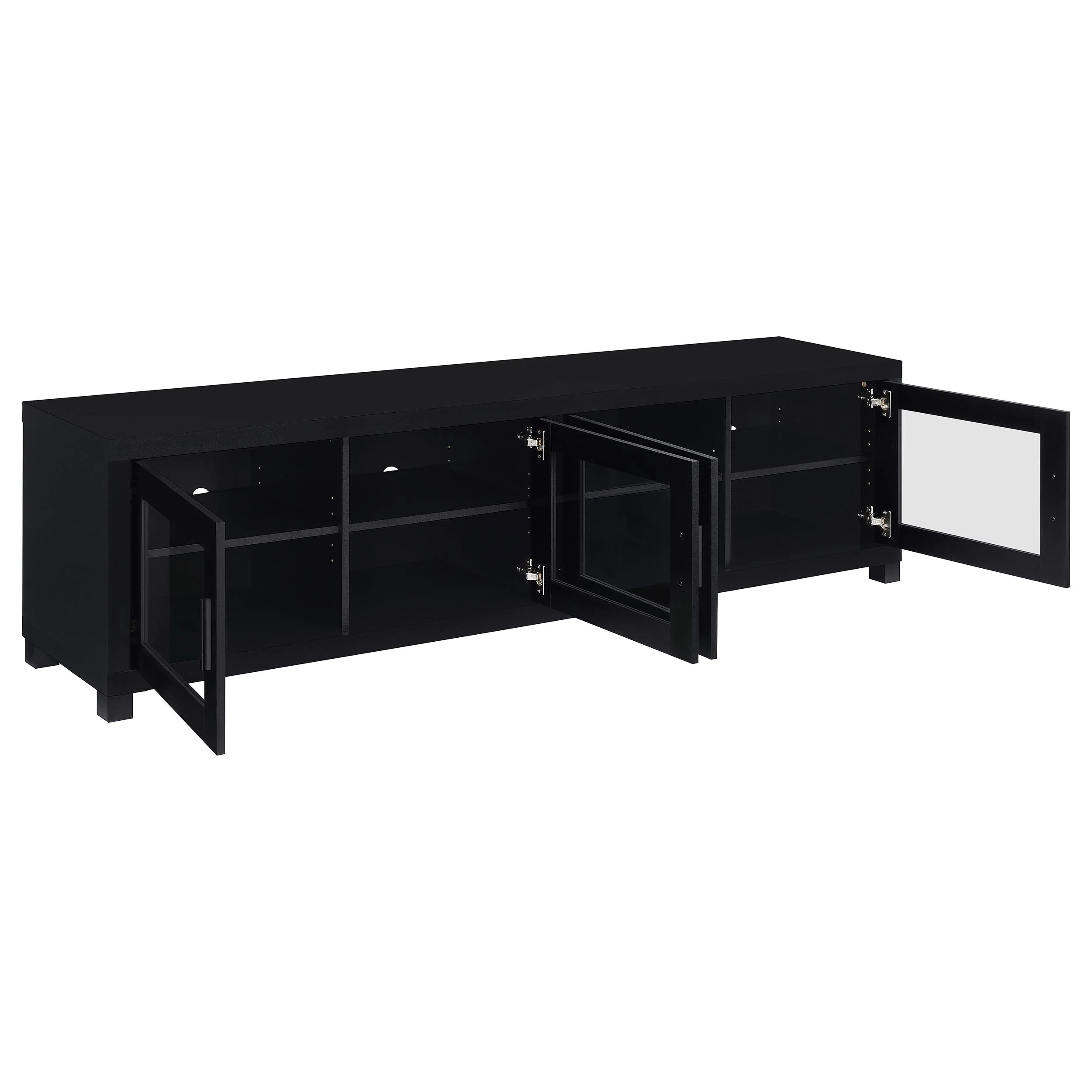 Jupiter 3-piece Entertainment Center 79-inch TV Stand Black - Image 11