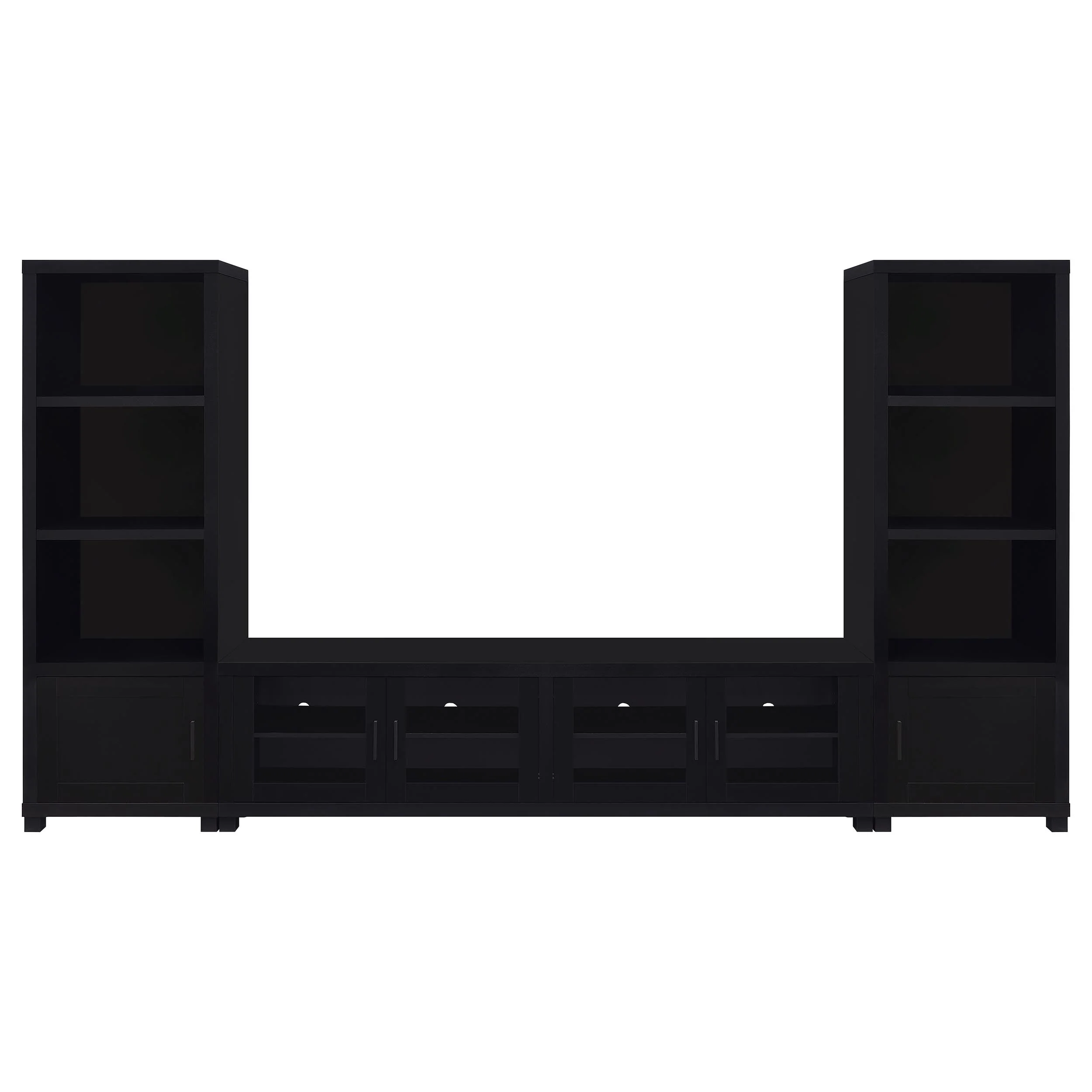 Jupiter 3-piece Entertainment Center 79-inch TV Stand Black - Image 3
