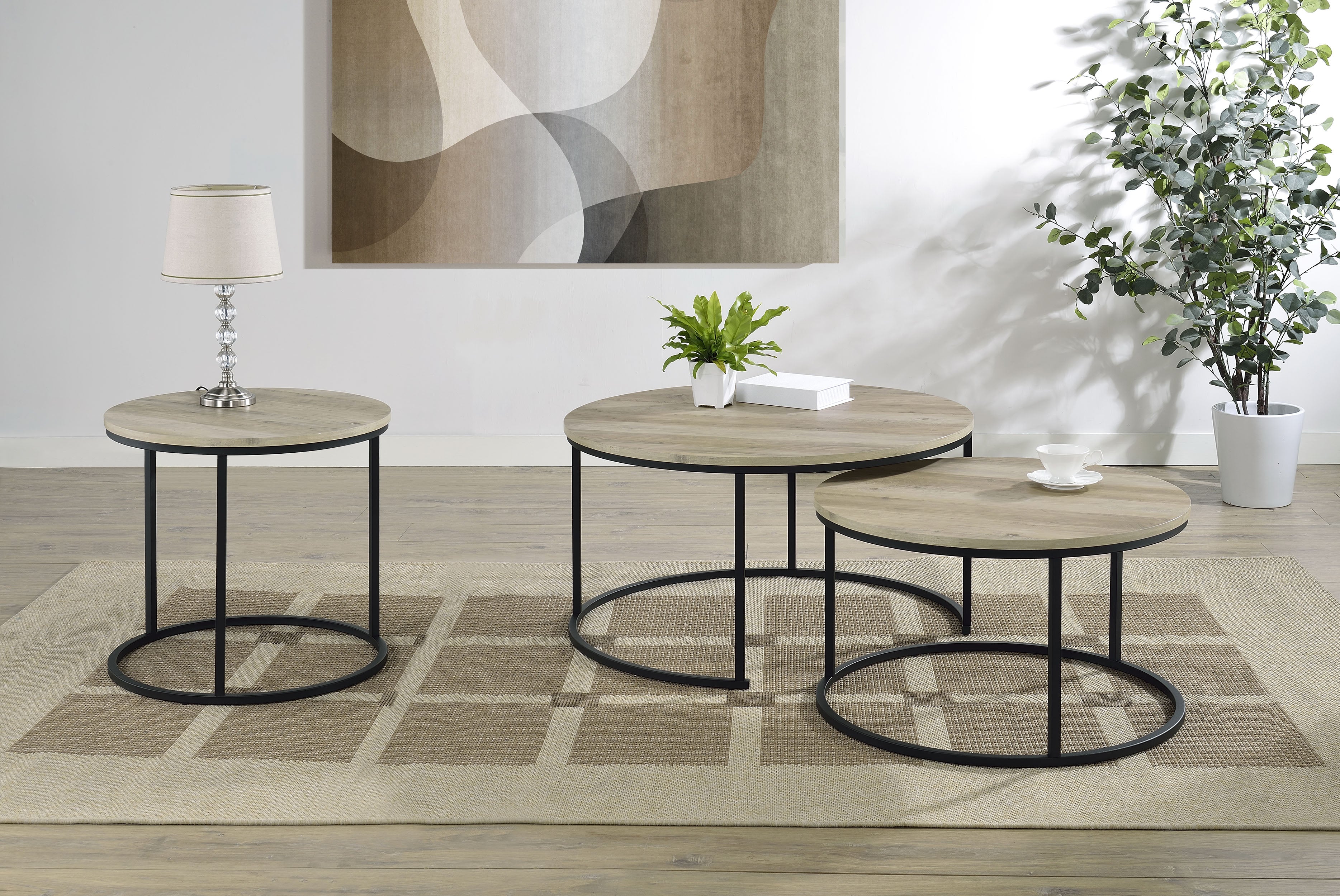 Lainey Round Faux Marble Side End Table - Image 30