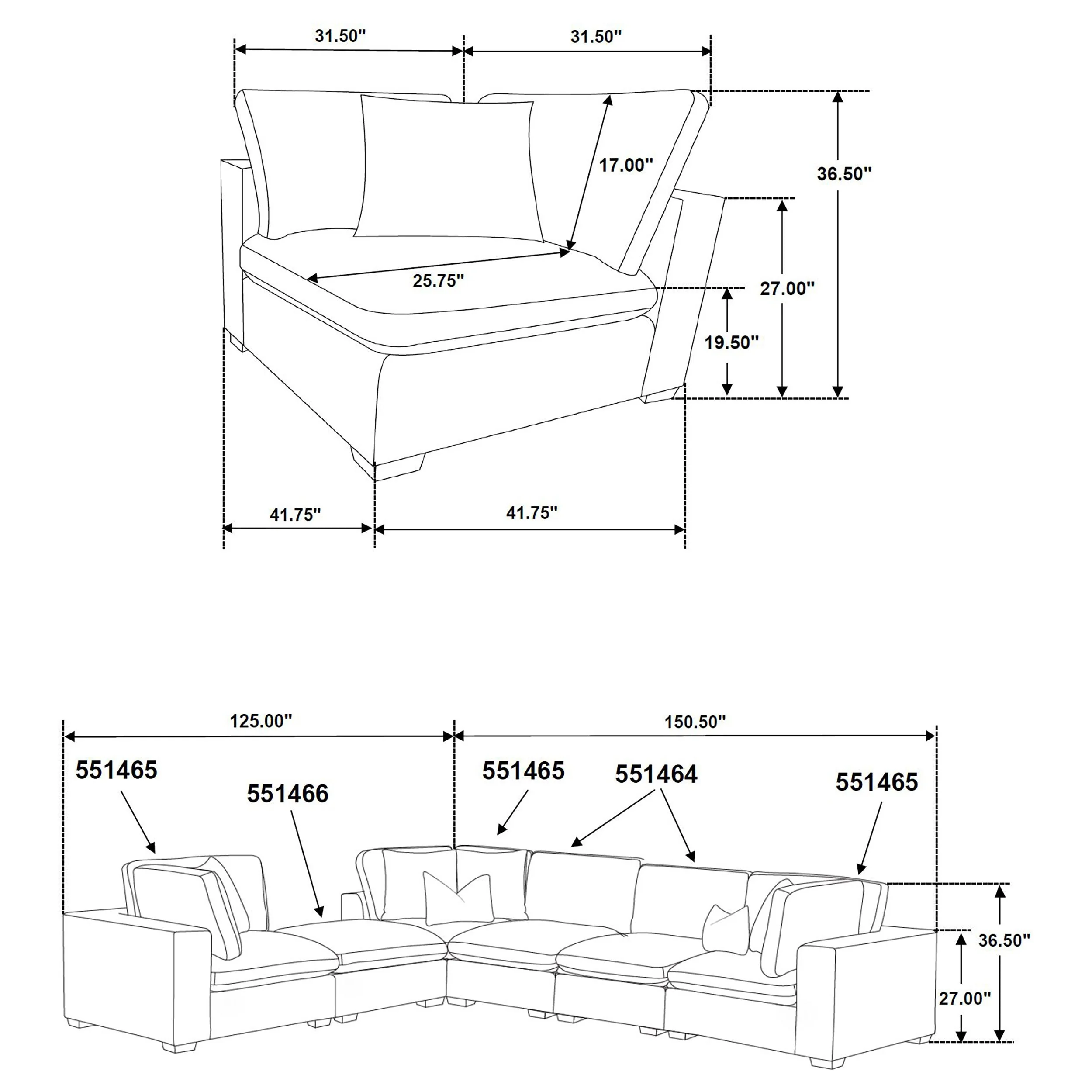 Lakeview Upholstered Modular Sectional Sofa - Image 71