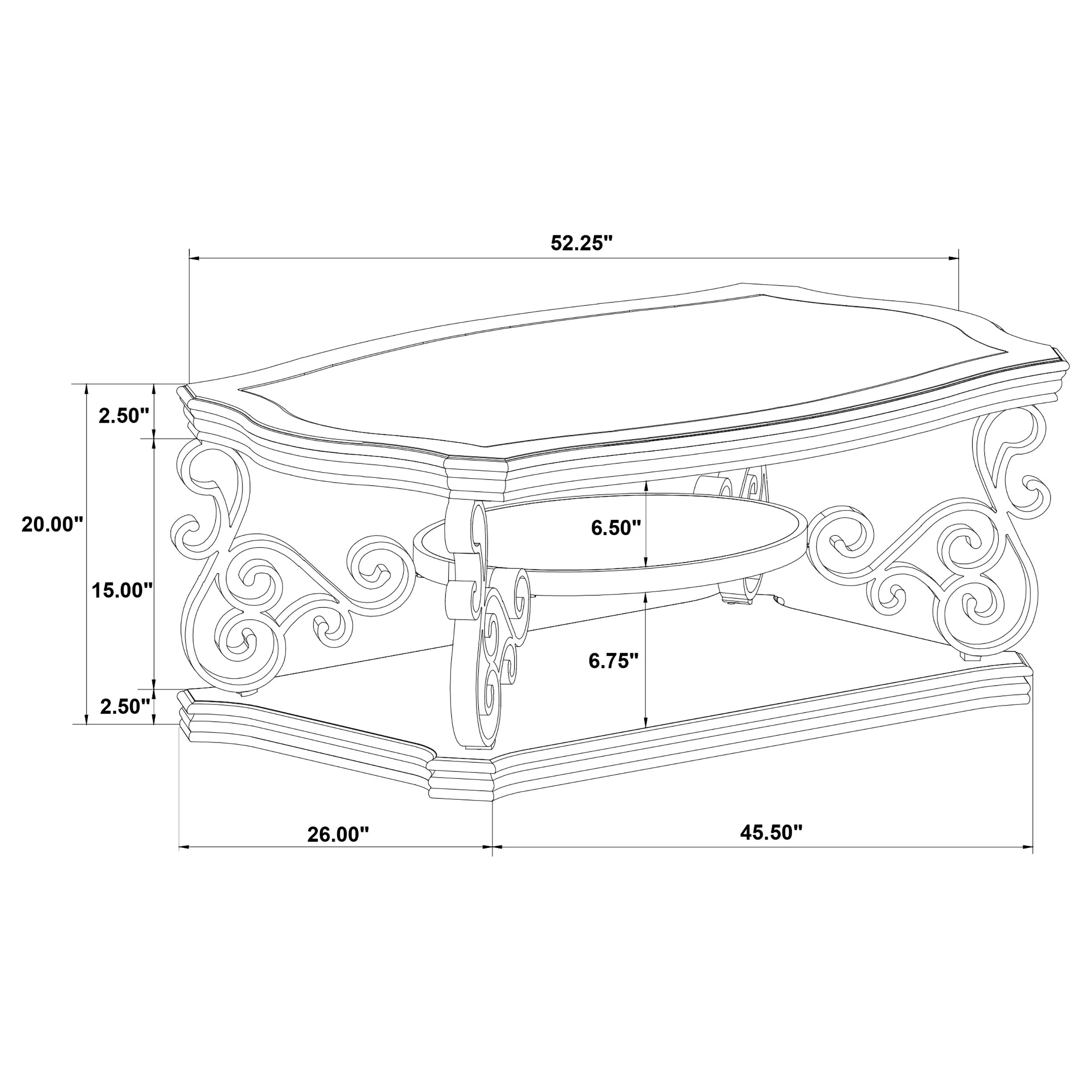 Laney Glass Top Coffee and End Table Set Dark Merlot - Image 23