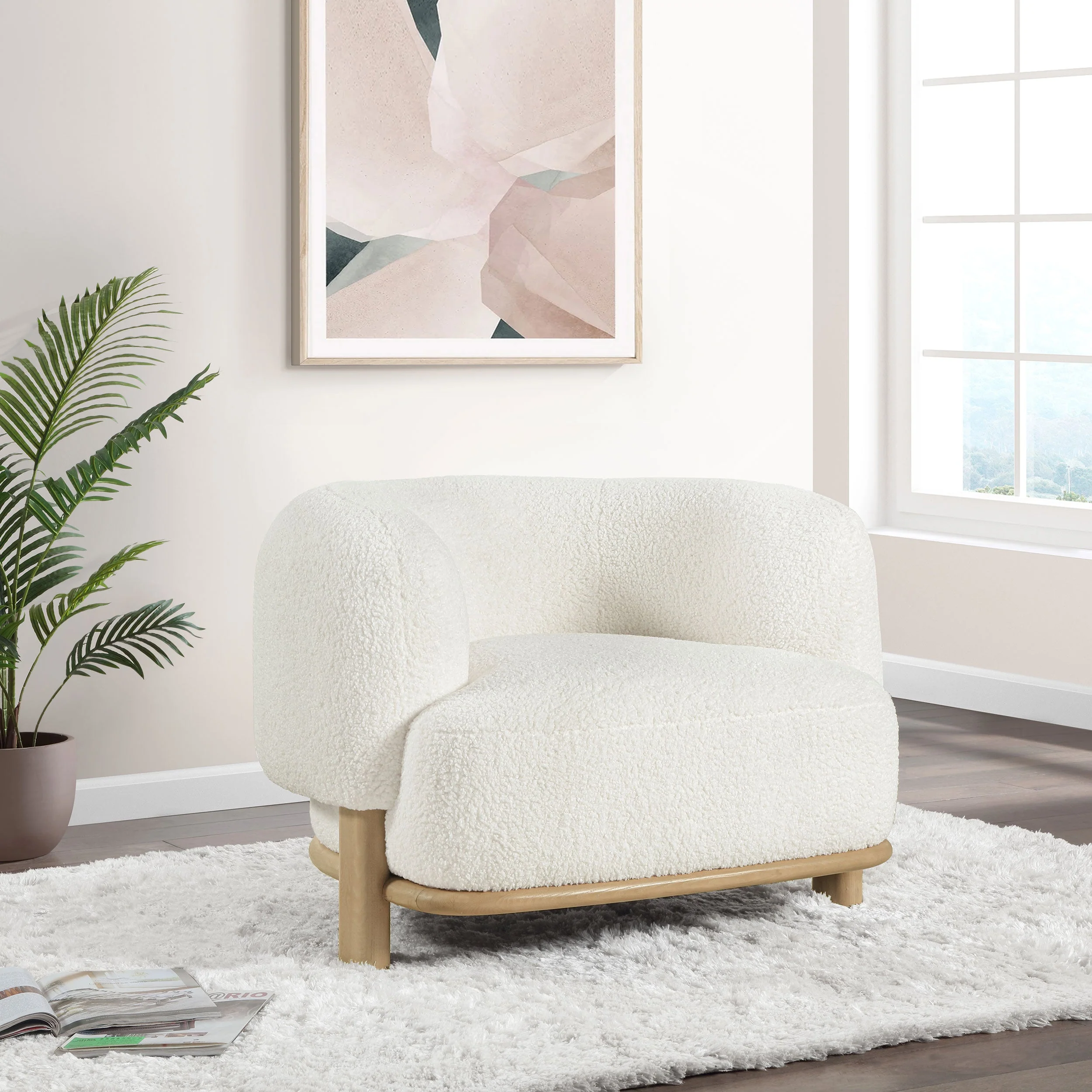 Lawler Upholstered Back Accent Chair - Image 5