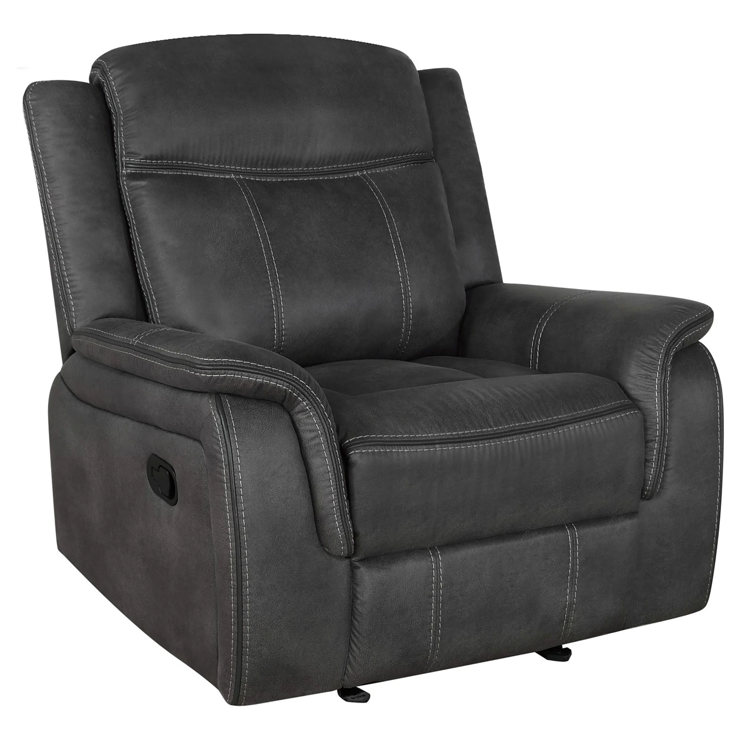 Lawrence Upholstered Reclining Sofa Set Charcoal - Image 12