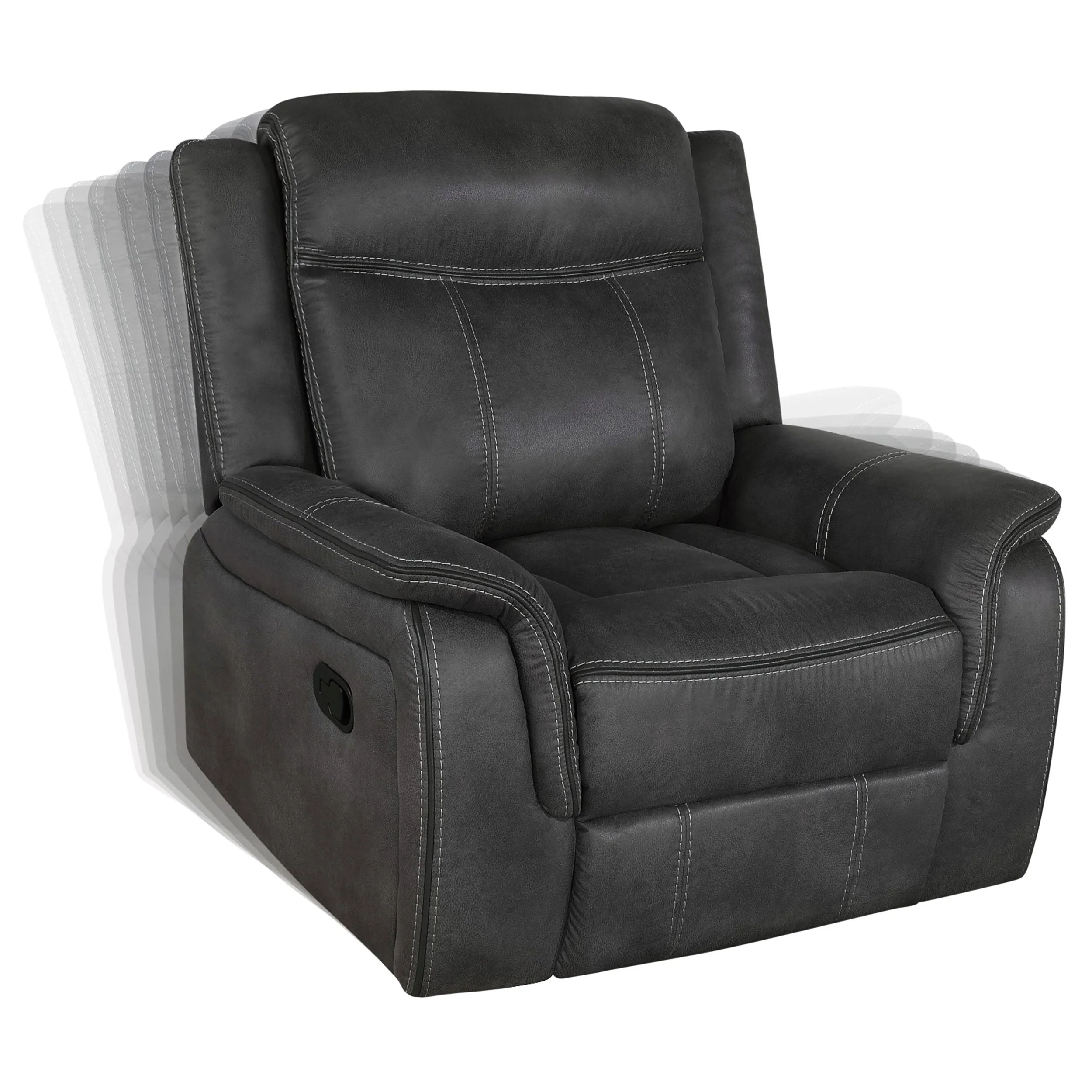 Lawrence Upholstered Reclining Sofa Set Charcoal - Image 14