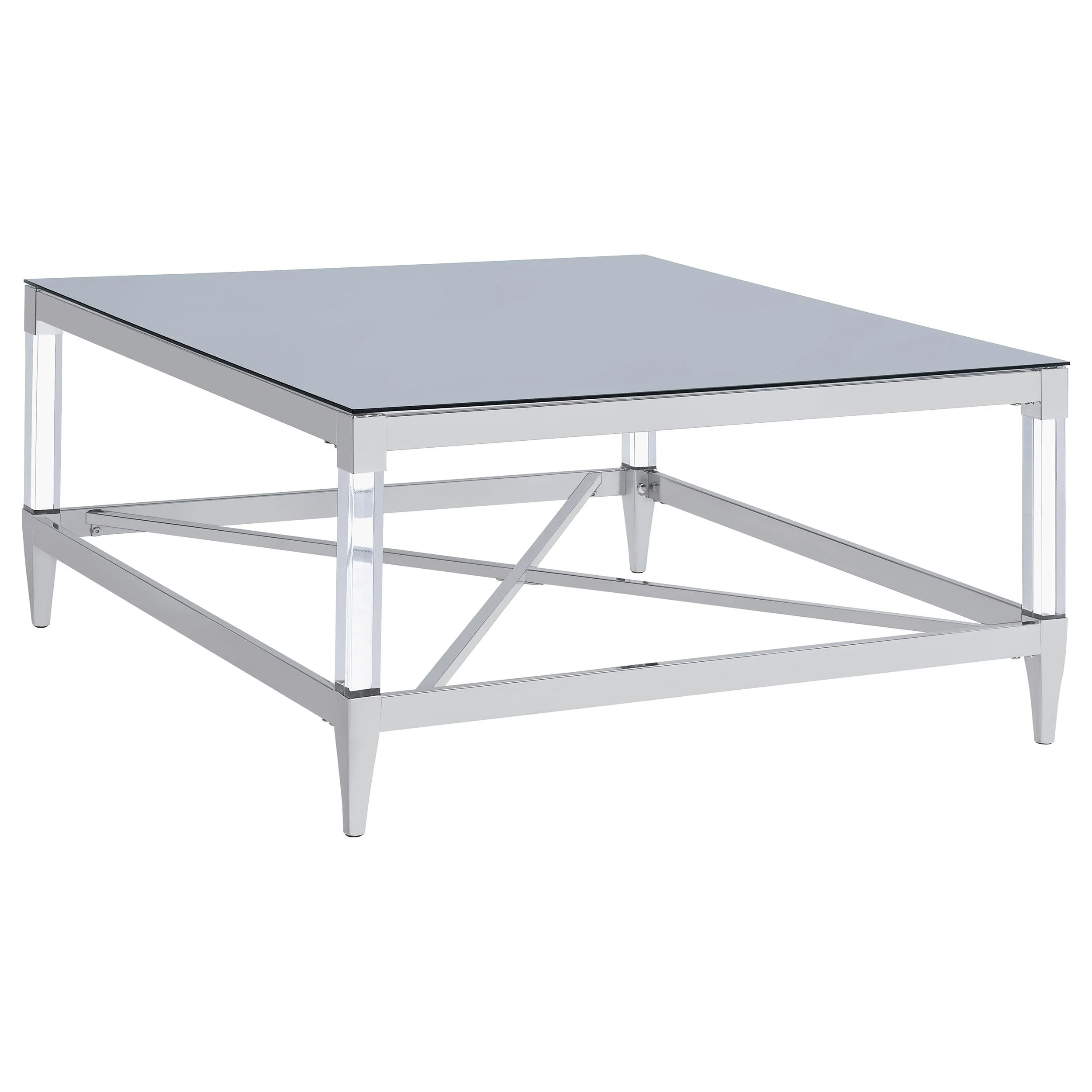 Lindley Square Coffee and End Table Set Chrome - Image 13