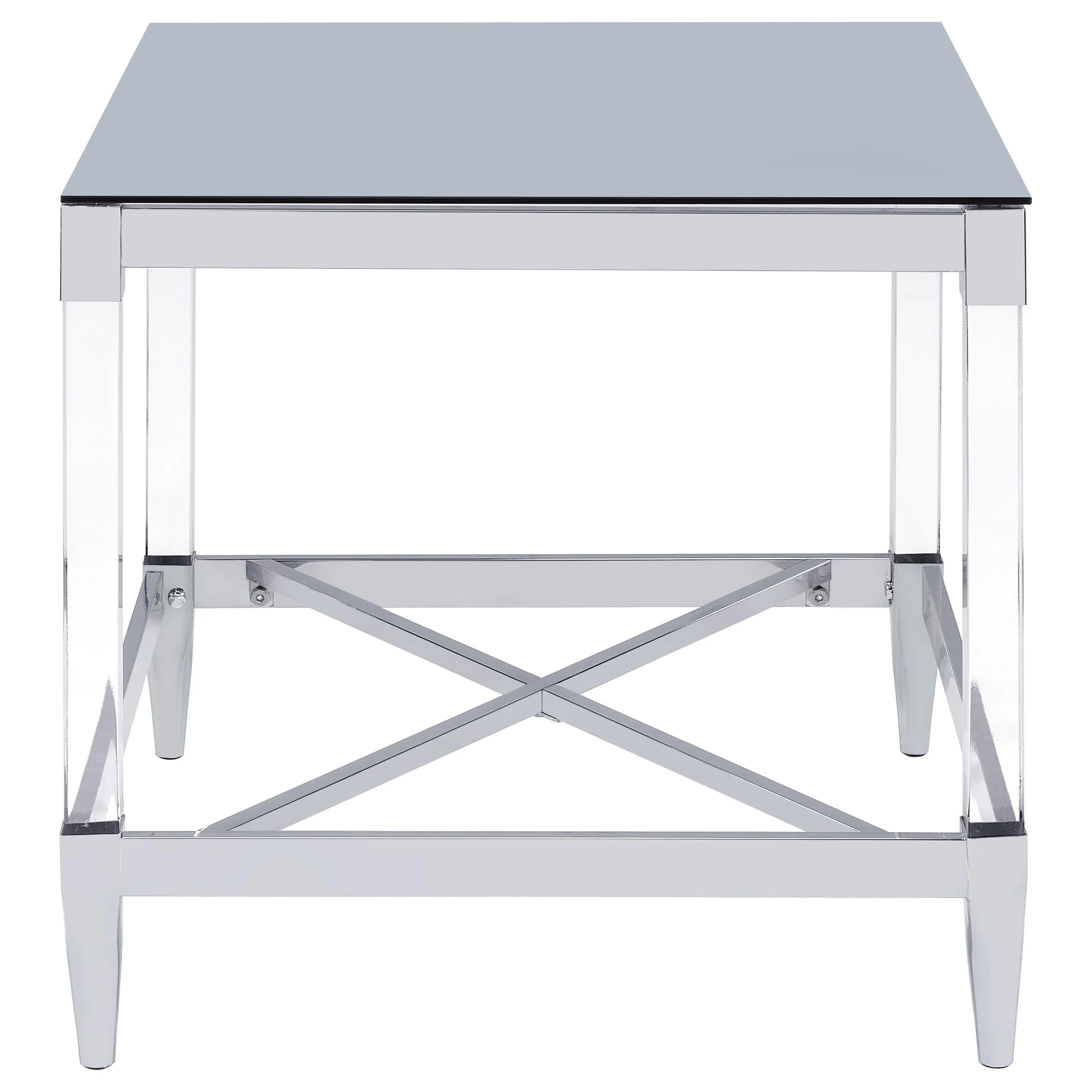 Lindley Square Coffee and End Table Set Chrome - Image 9