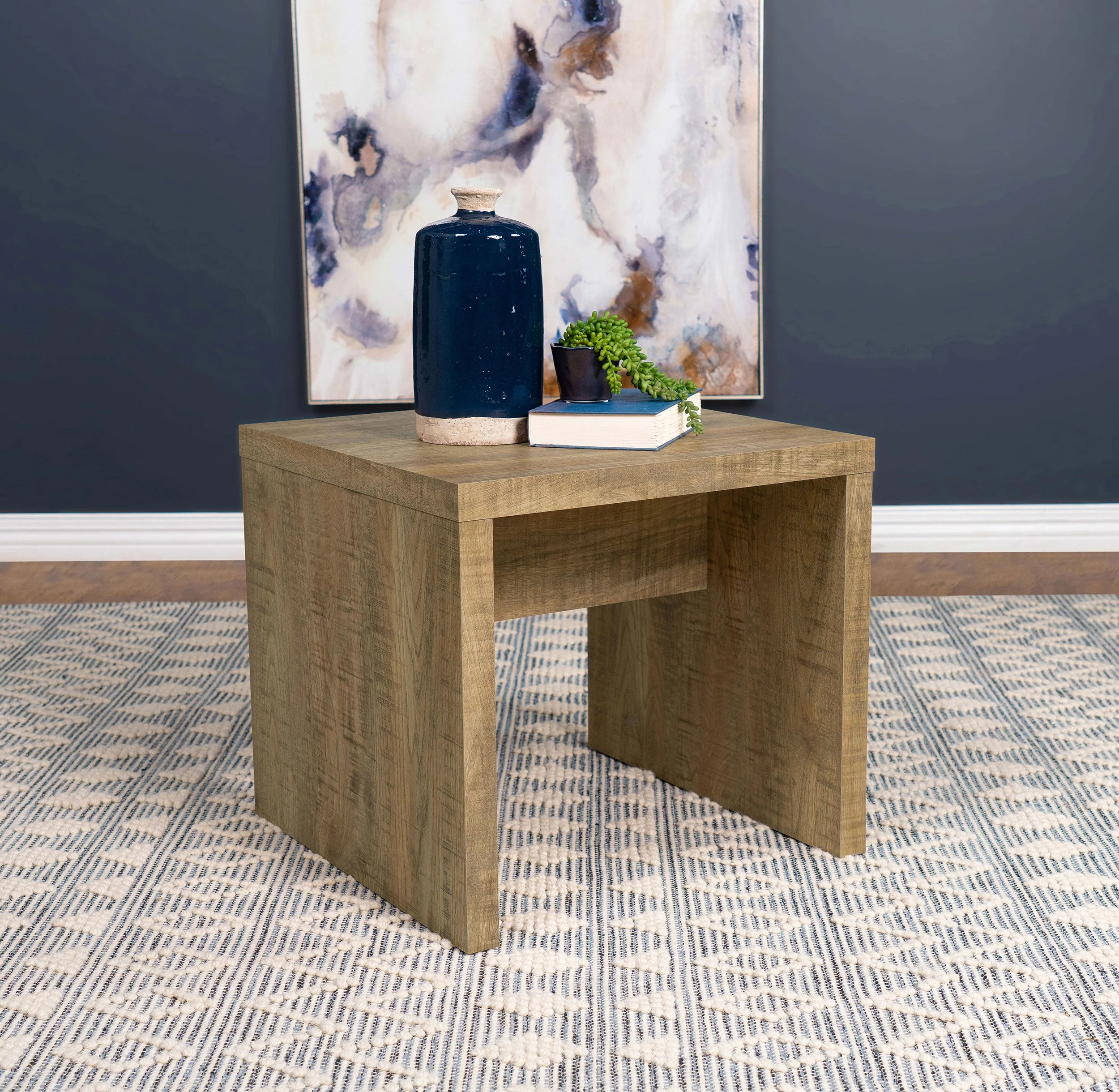 Lynette Square Engineered Wood End Table Mango - Image 3