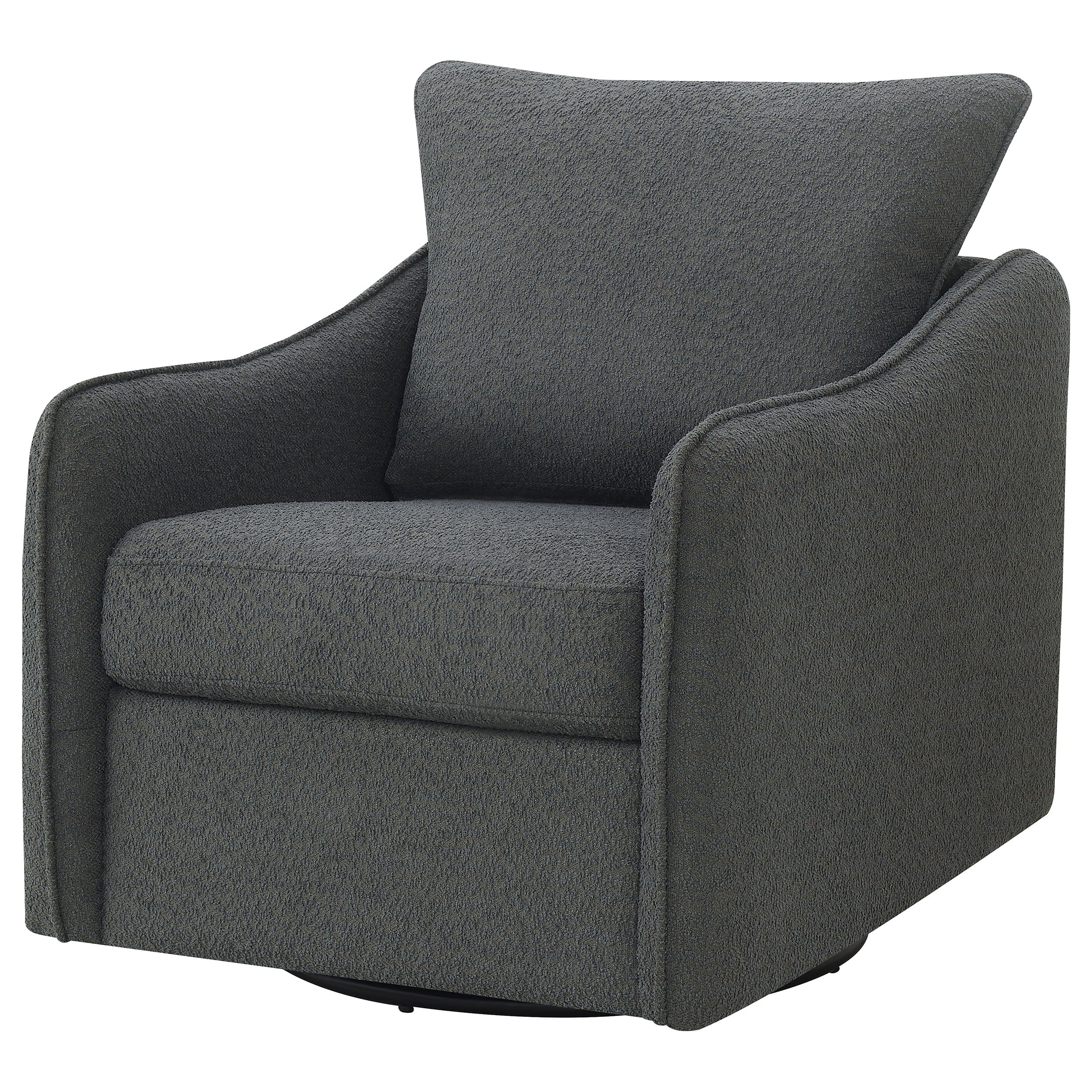 Madia Upholstered Sloped Arm Swivel Glider Chair - Image 10