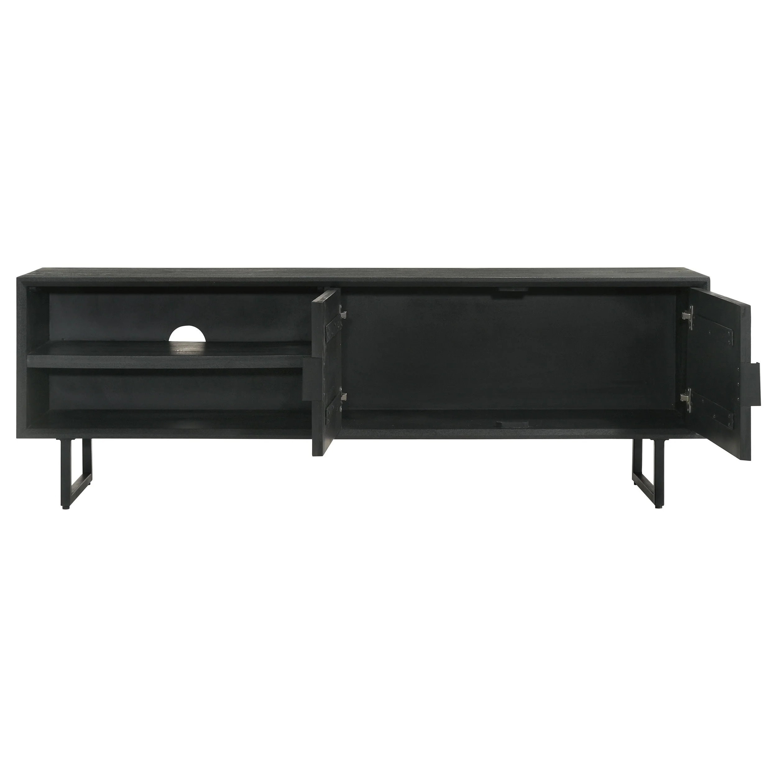 Marsden 2-door Mango Wood 70-inch TV Stand Charcoal Black - Image 7