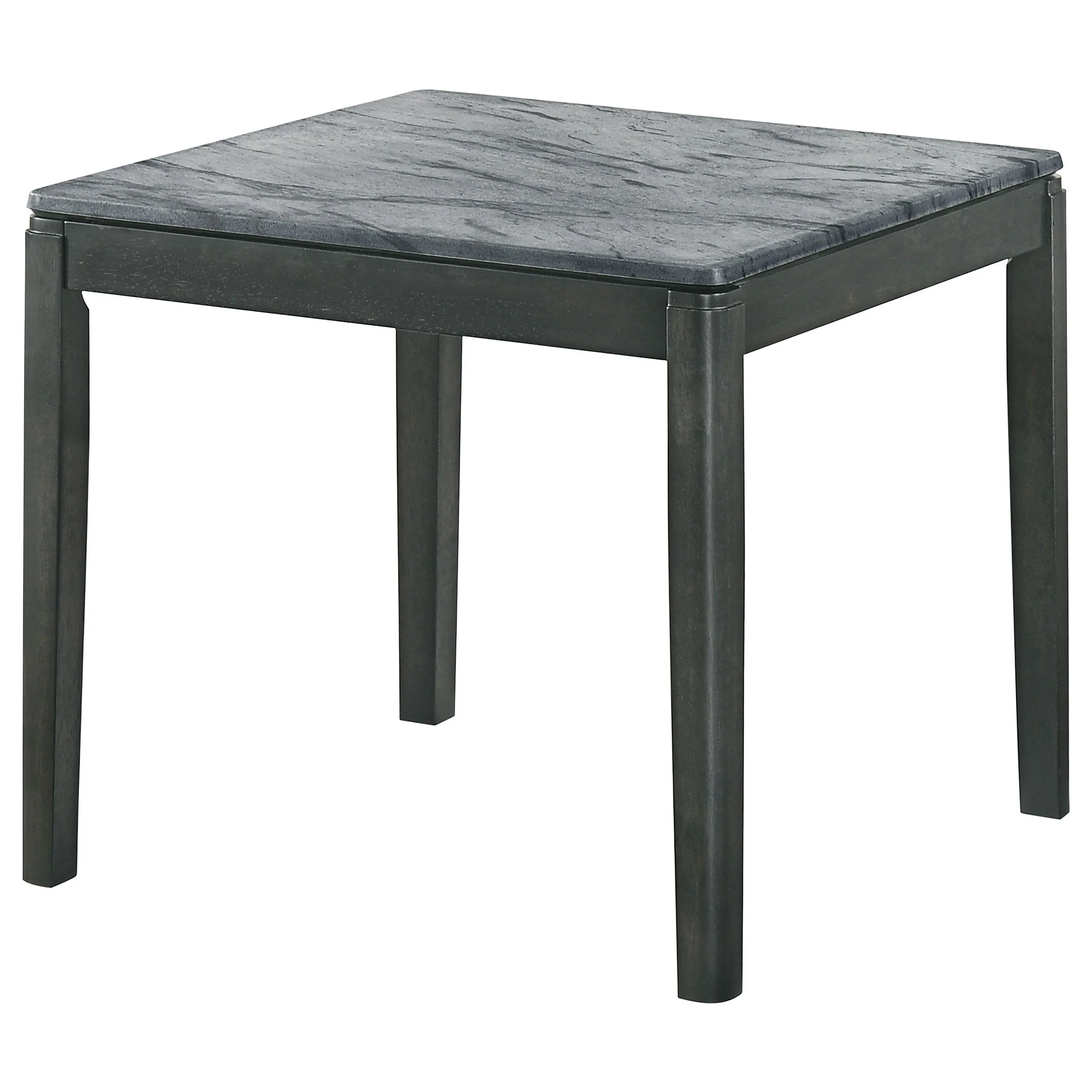 Mozzi Square Faux Marble Side End Table Grey and Black - Image 5