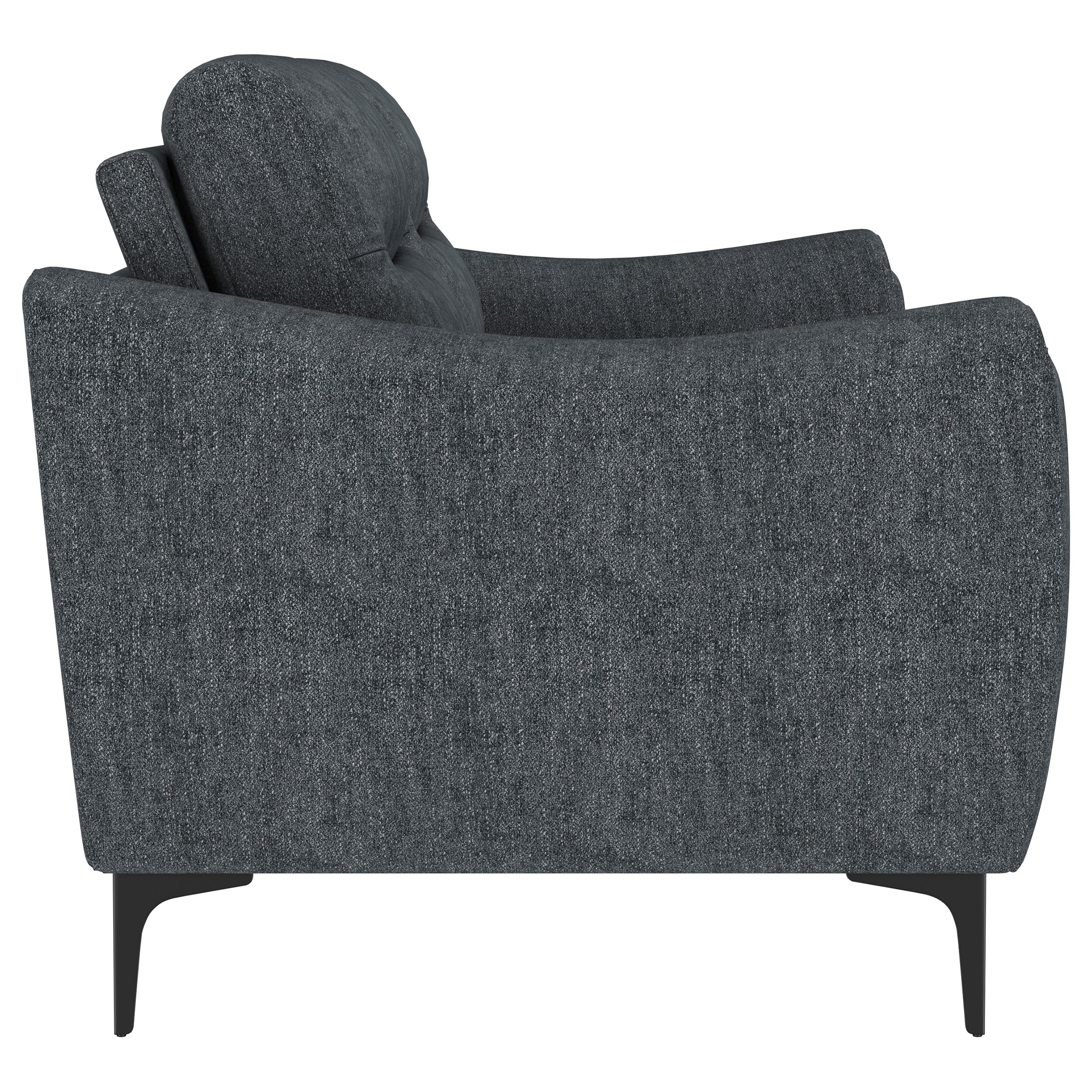 Nolan Upholstered Sloped Track Arm Sofa Charcoal - Image 10