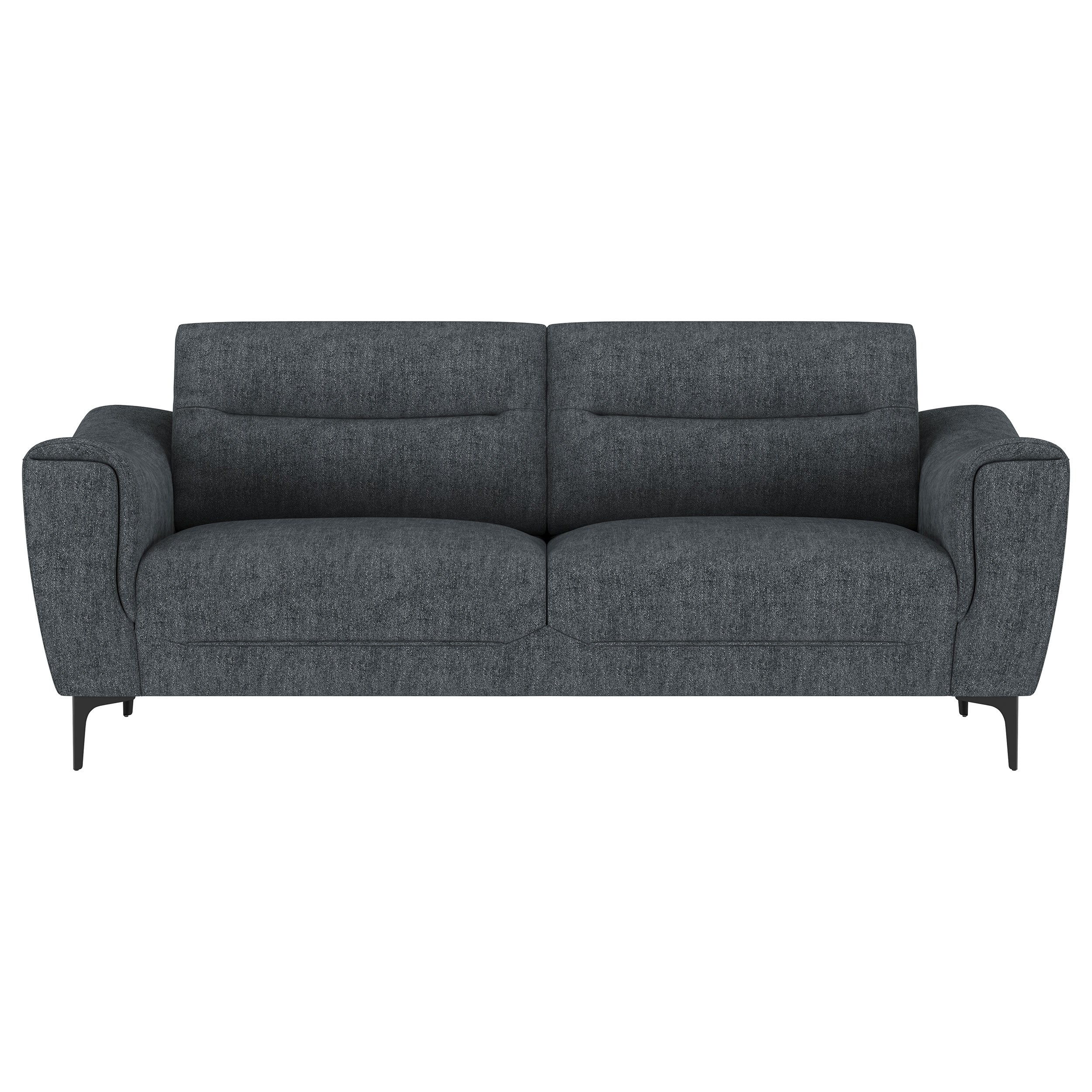 Nolan Upholstered Sloped Track Arm Sofa Charcoal - Image 4