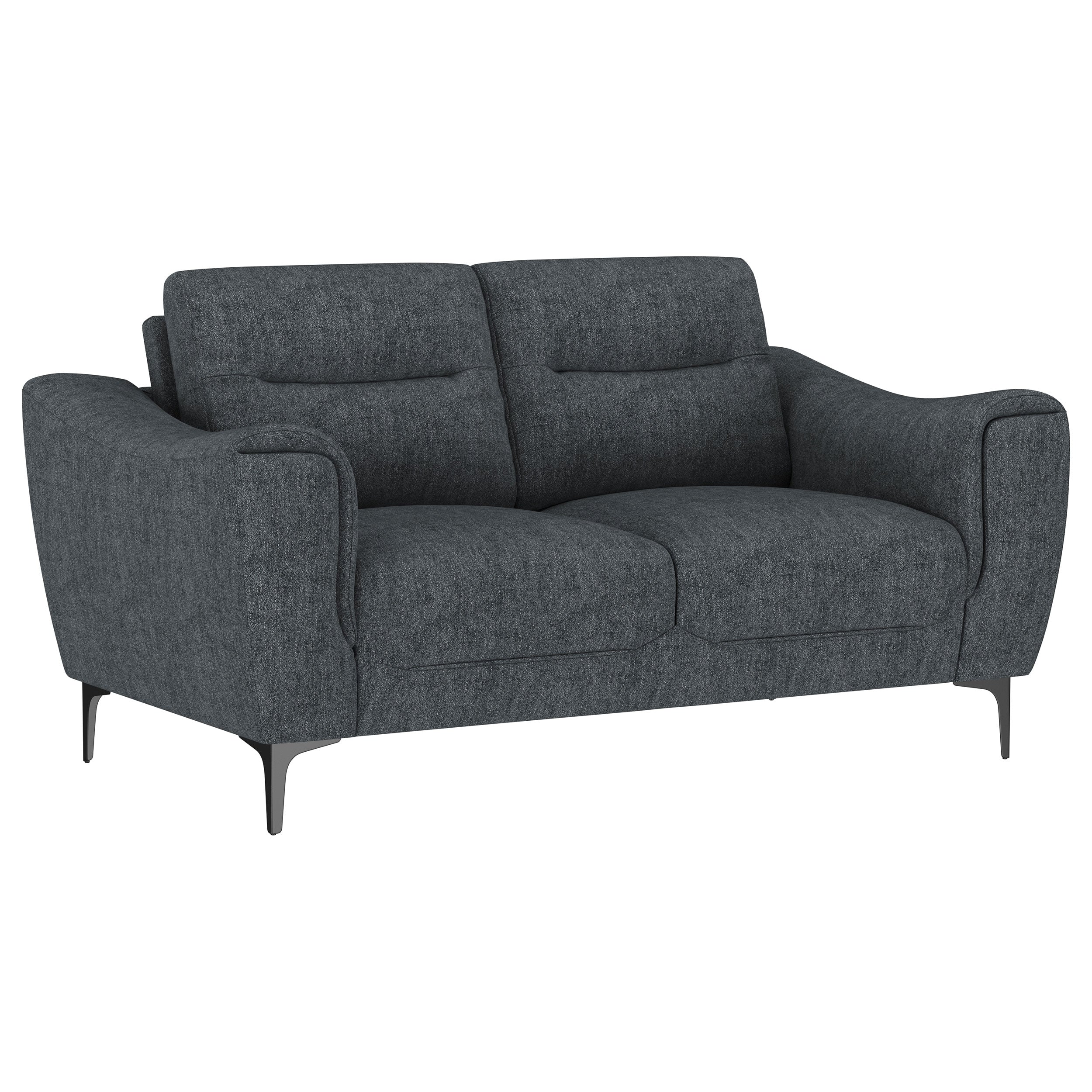 Nolan 2-piece Upholstered Sofa Set Charcoal - Image 8