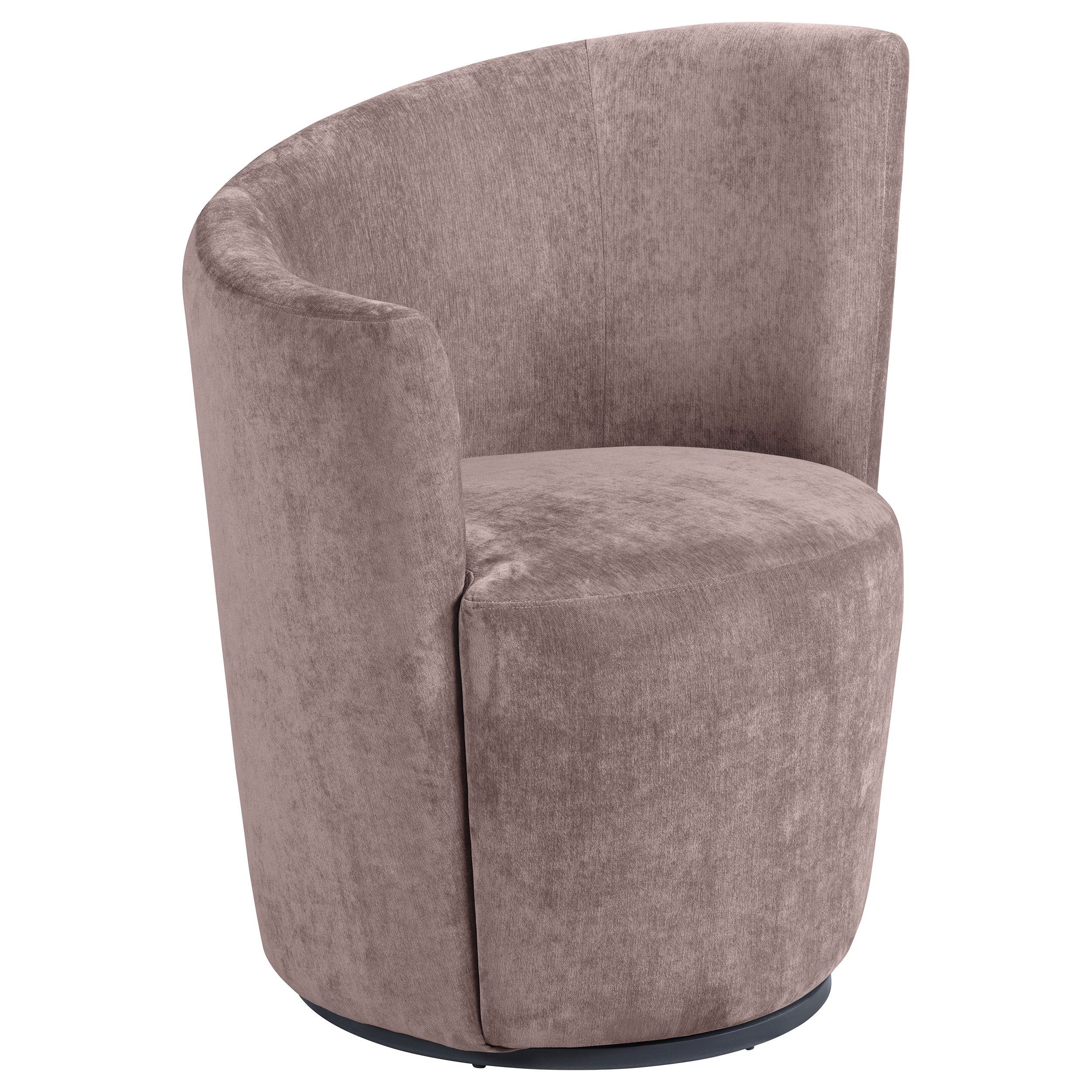 Nueva Upholstered Swivel Chair Curved Backrest - Image 4