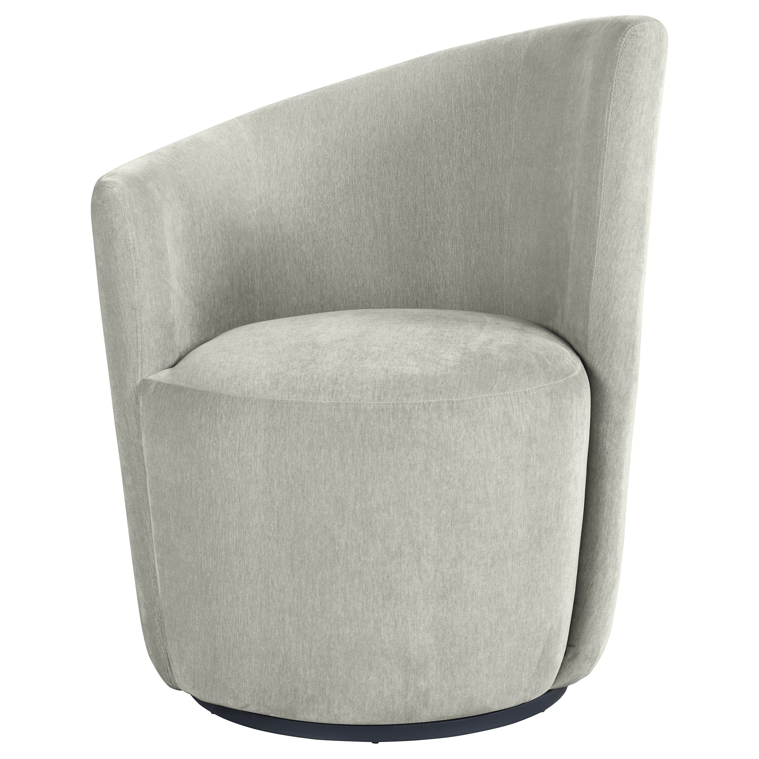 Nueva Upholstered Swivel Chair Curved Backrest - Image 7