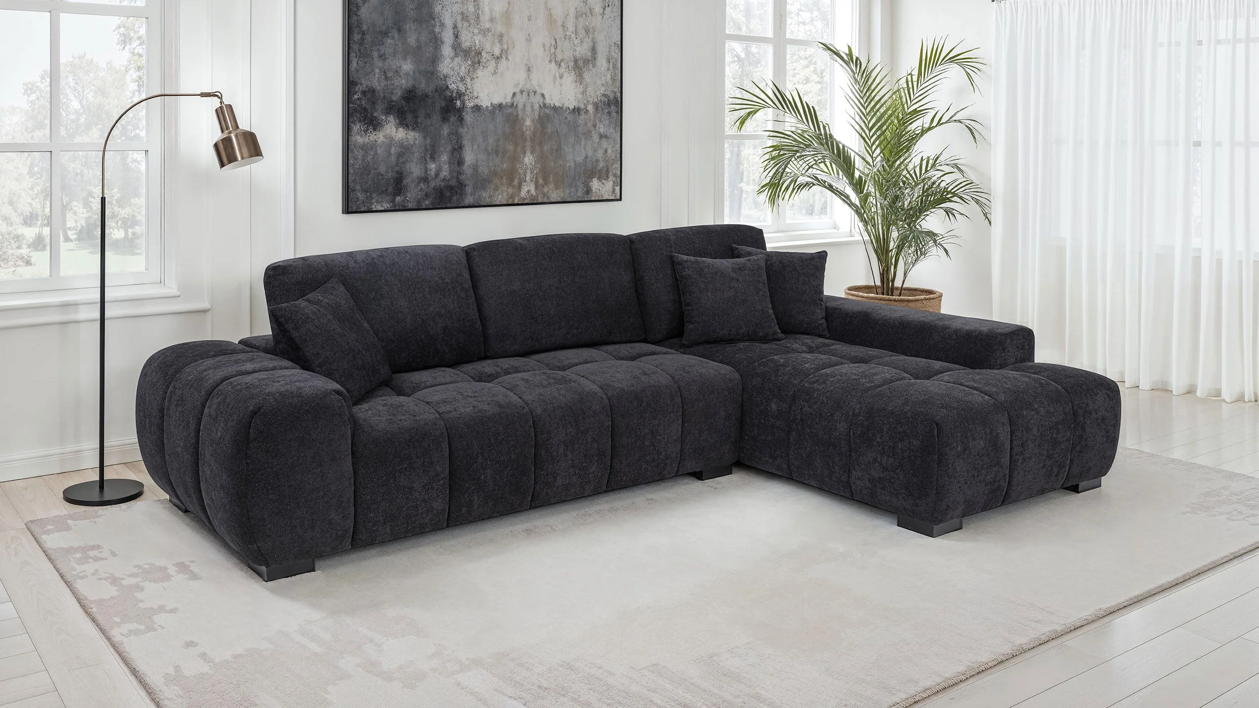 Octavia Upholstered Sectional Chaise Sofa - Image 13