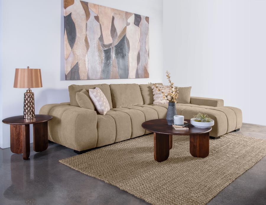 Octavia Upholstered Sectional Chaise Sofa - Image 3