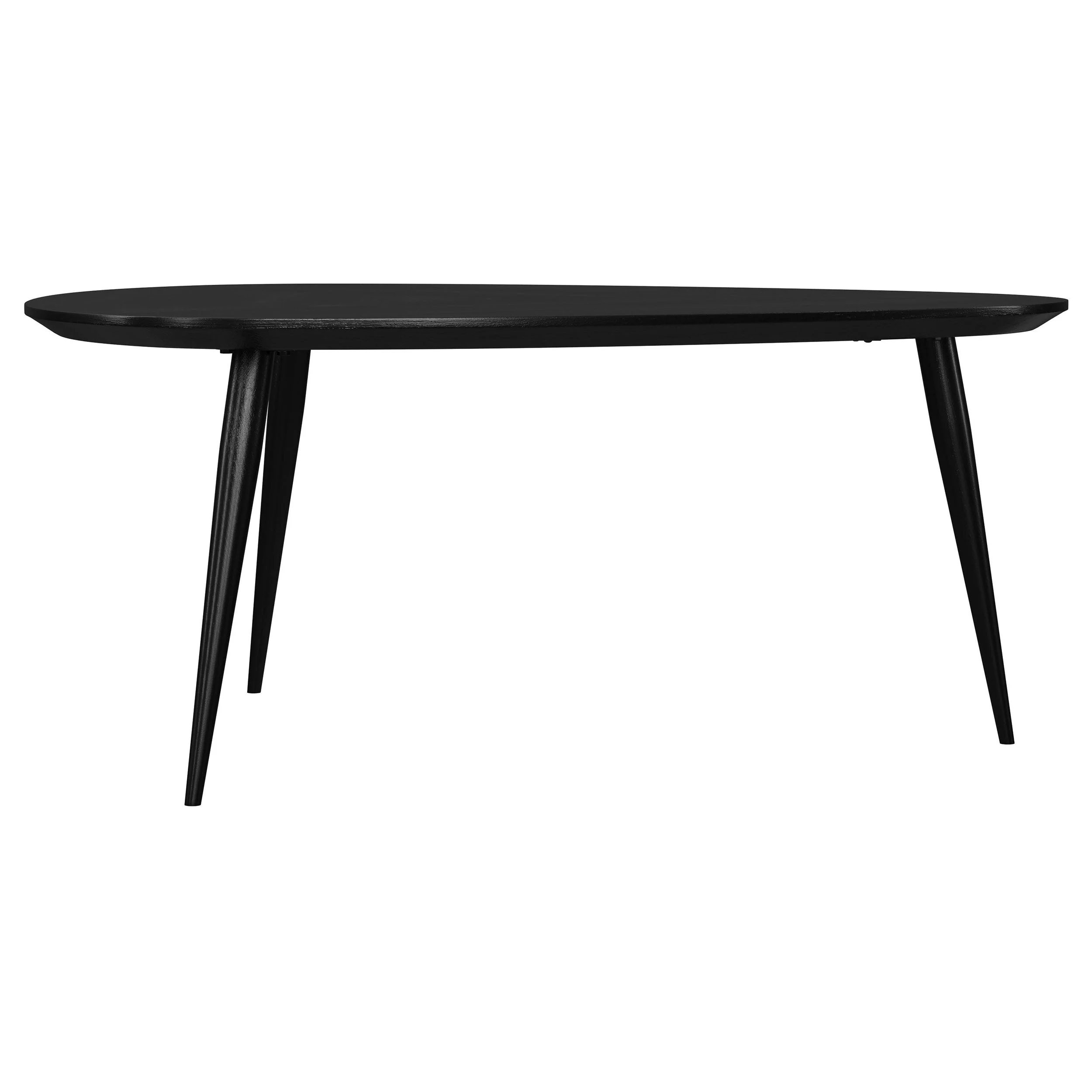 Odessa Triangular Solid Wood Coffee Table Black - Image 10