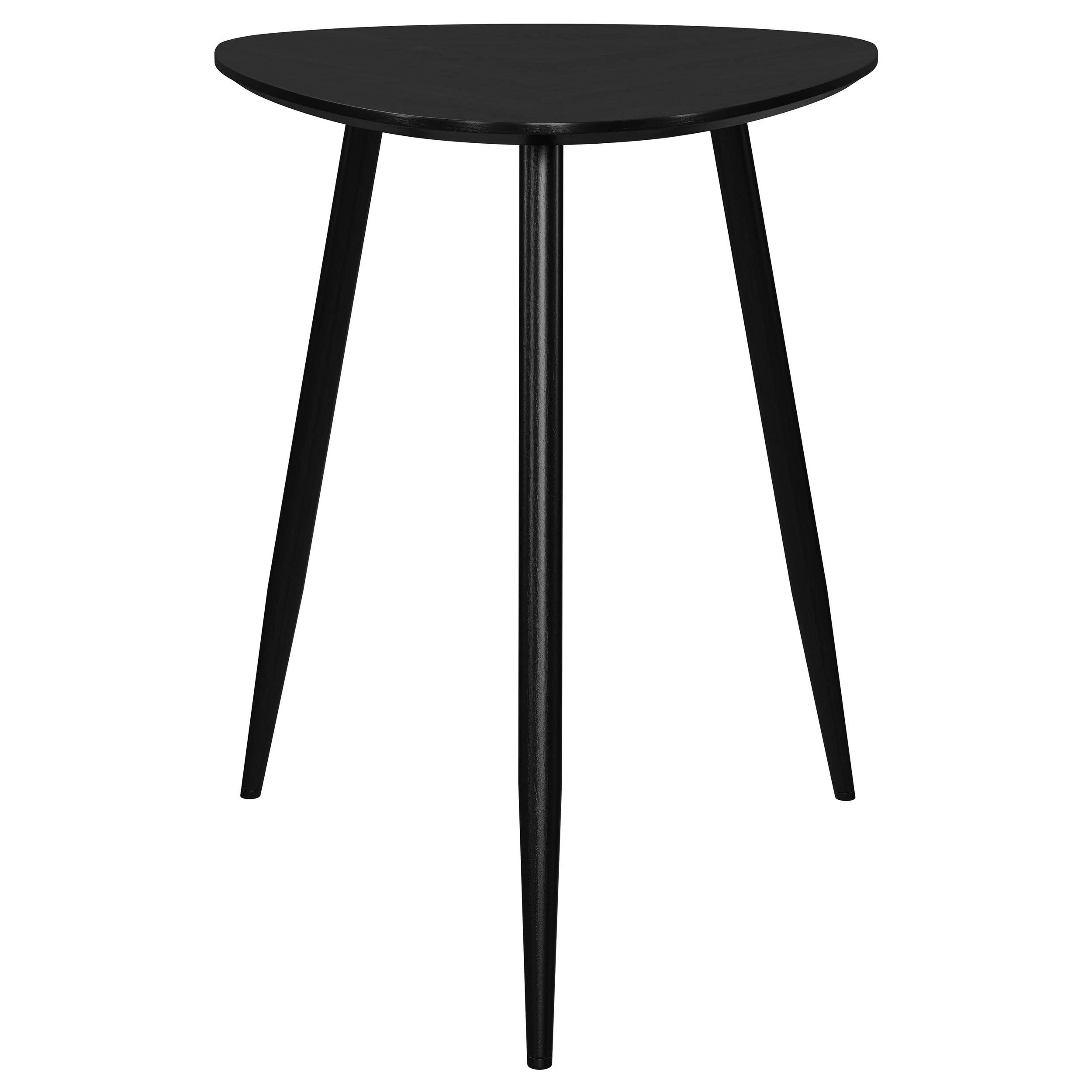 Odessa Triangular Solid Wood End Table Black - Image 4