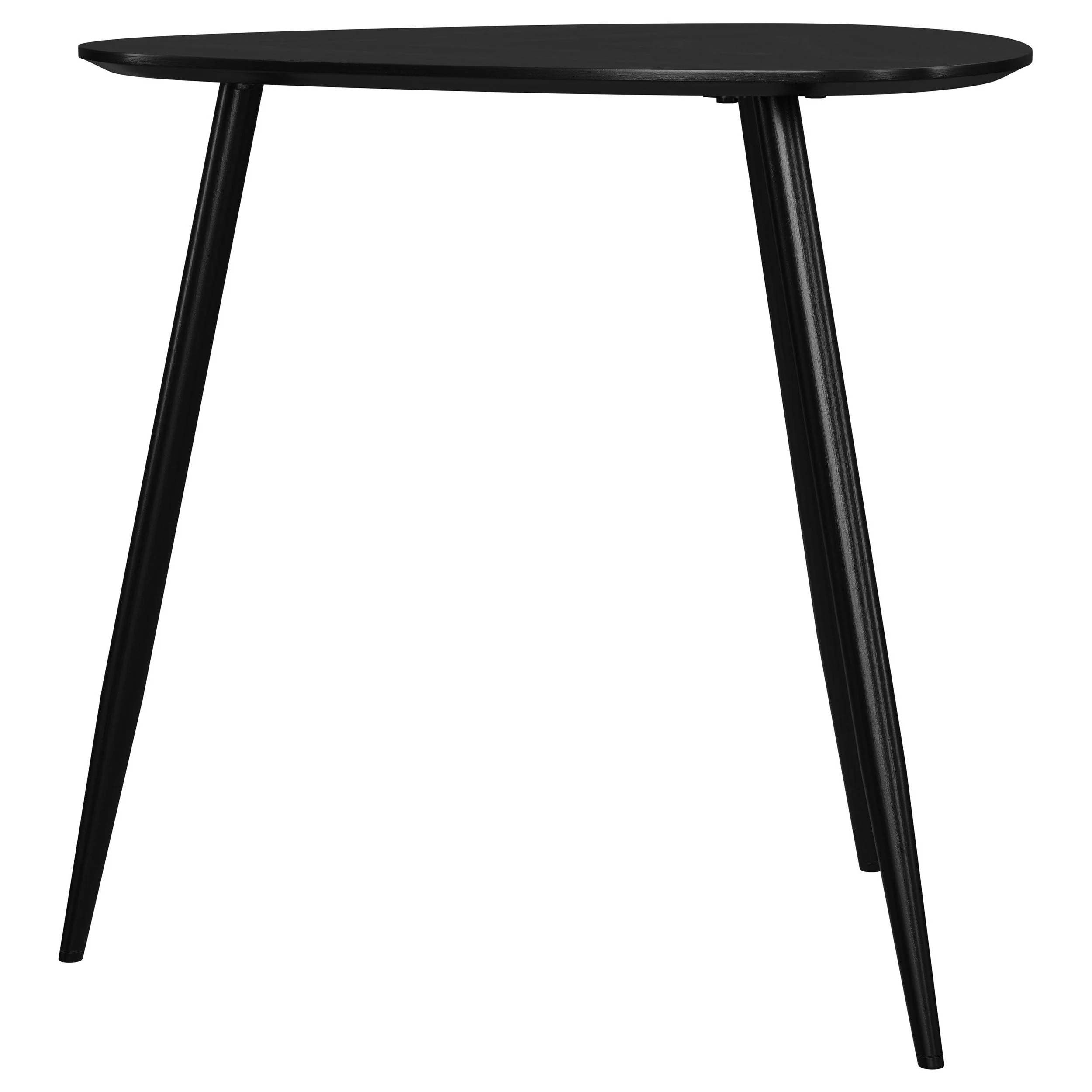 Odessa Triangular Solid Wood End Table Black - Image 6